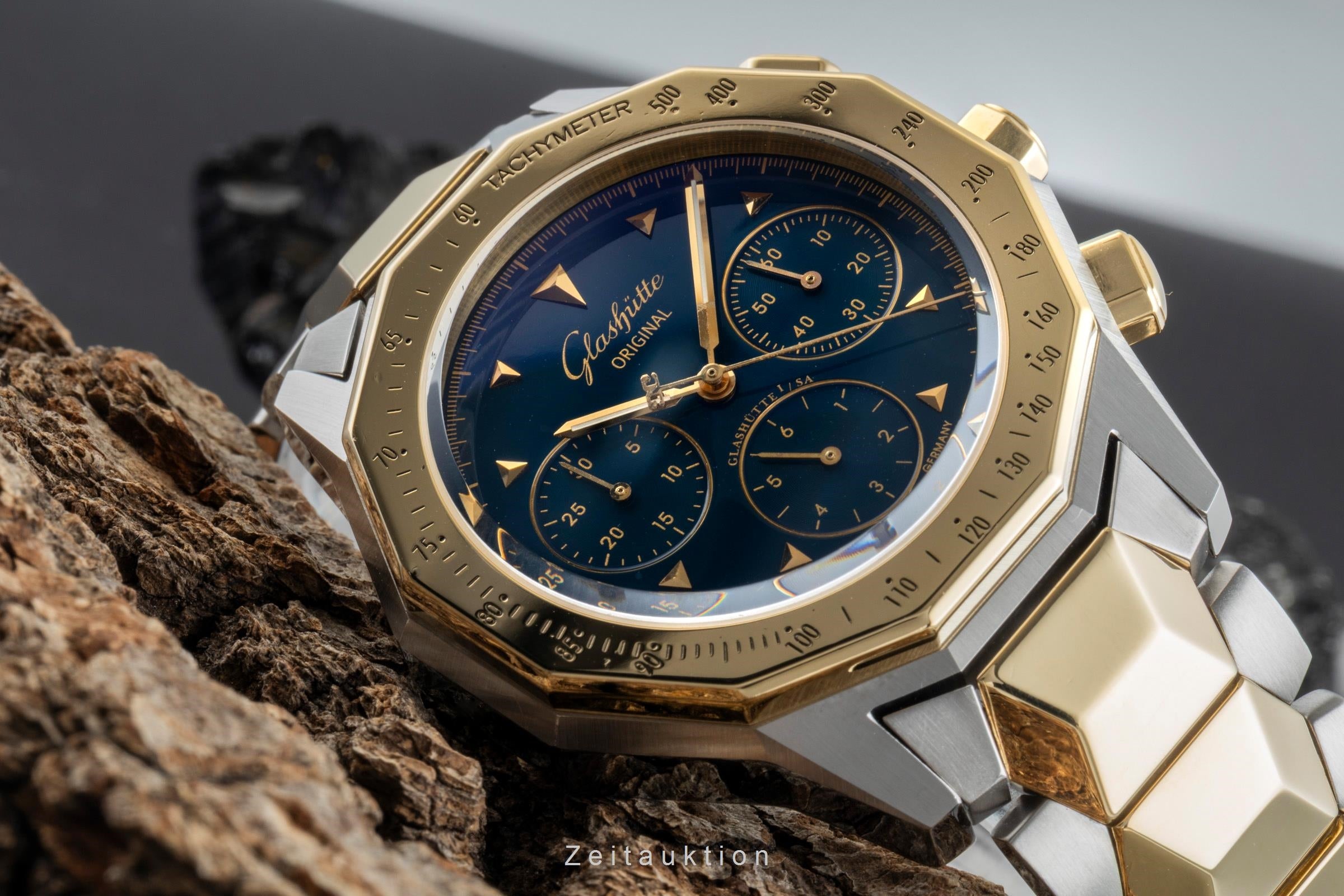 Glashütte Sport cronografo acciaio / oro automatismo orologio da uomo 1-10-66-12-11-04  [2502736]