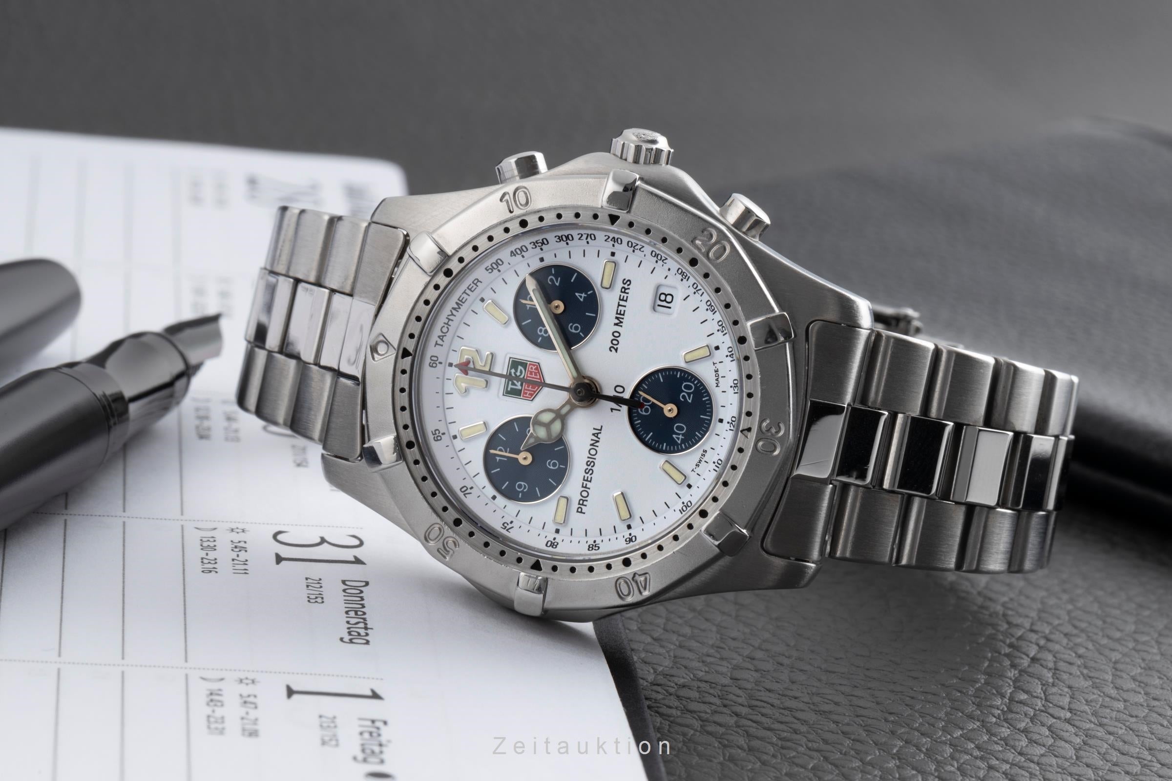 【本日SALE】TAG Heuer Professional CK1111 Tag Heuer Professional chronograph steel quartz Ref. CK1111