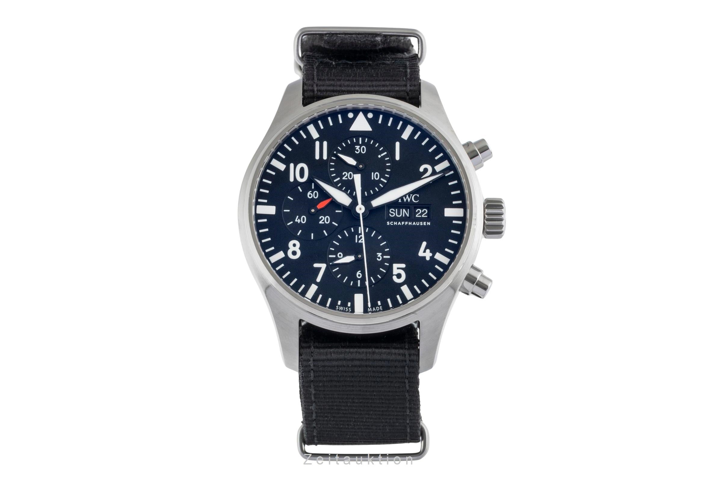 IWC Fliegerchronograph acier automatique montre pour hommes IW377709 LP: 7300EUR  [2502782]