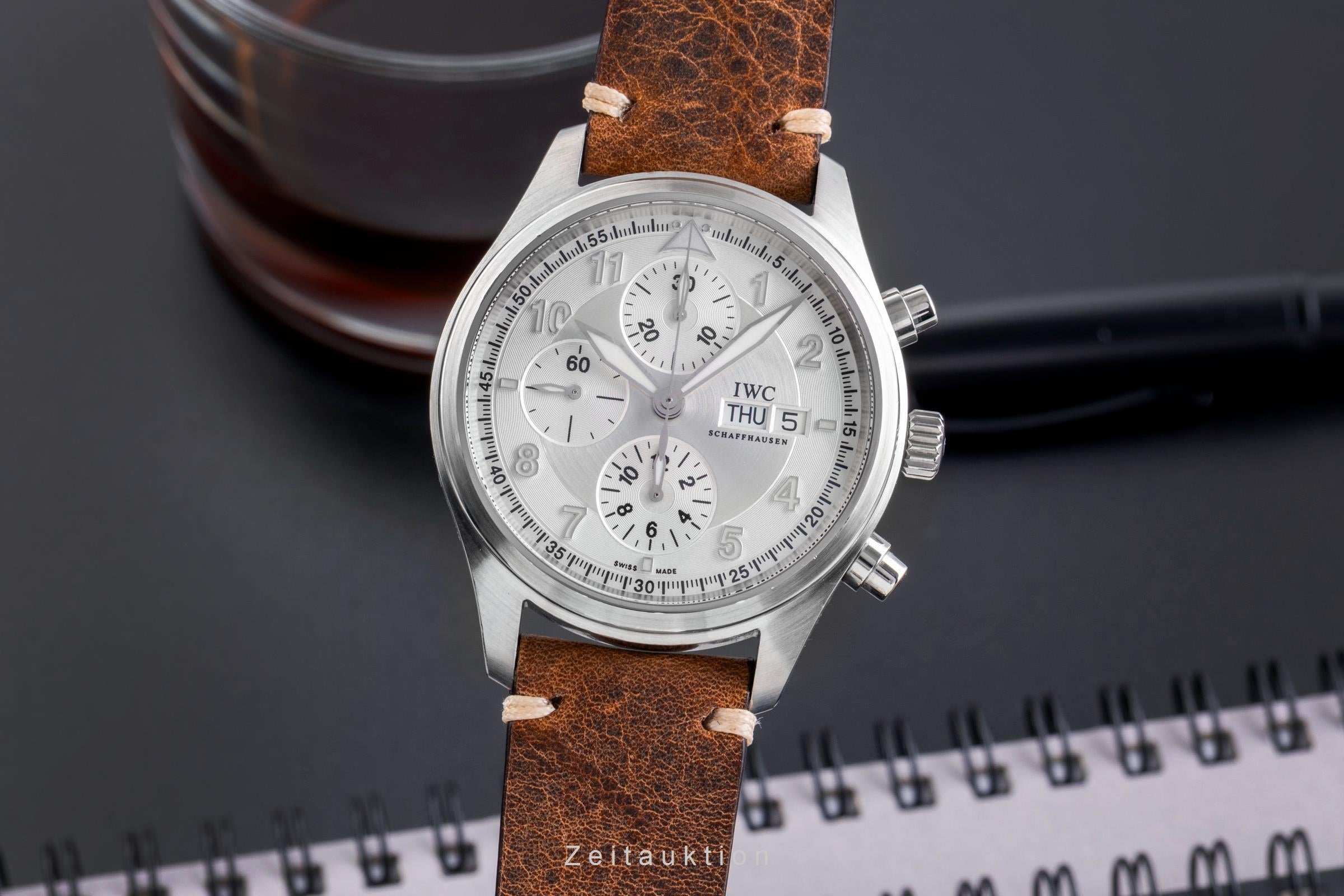 IWC Fliegerchronograph chronographe acier automatique montre pour hommes IW371702 LP: 8300EUR  [2502787]