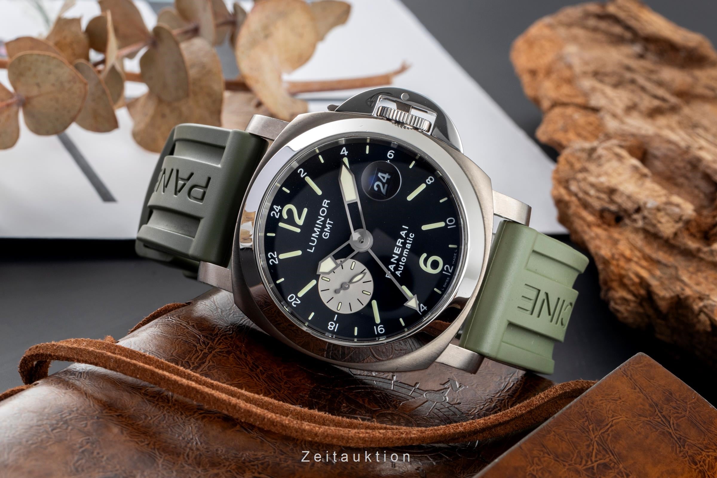 Panerai Luminor GMT steel titanium automatic 7750-P2 Ref