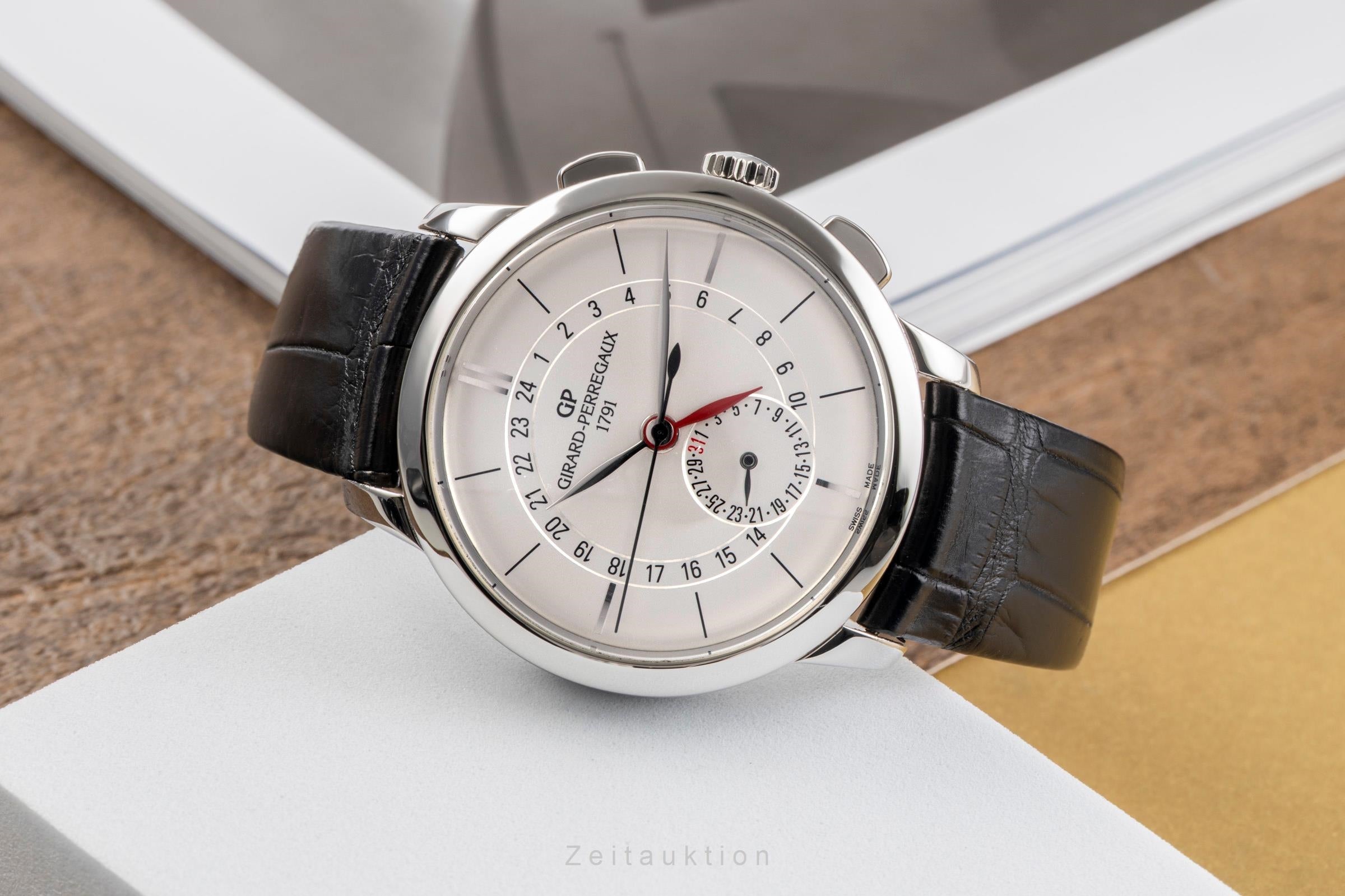 Girard Perregaux 1966 chronographe acier automatique montre pour hommes 49544  [2502800]