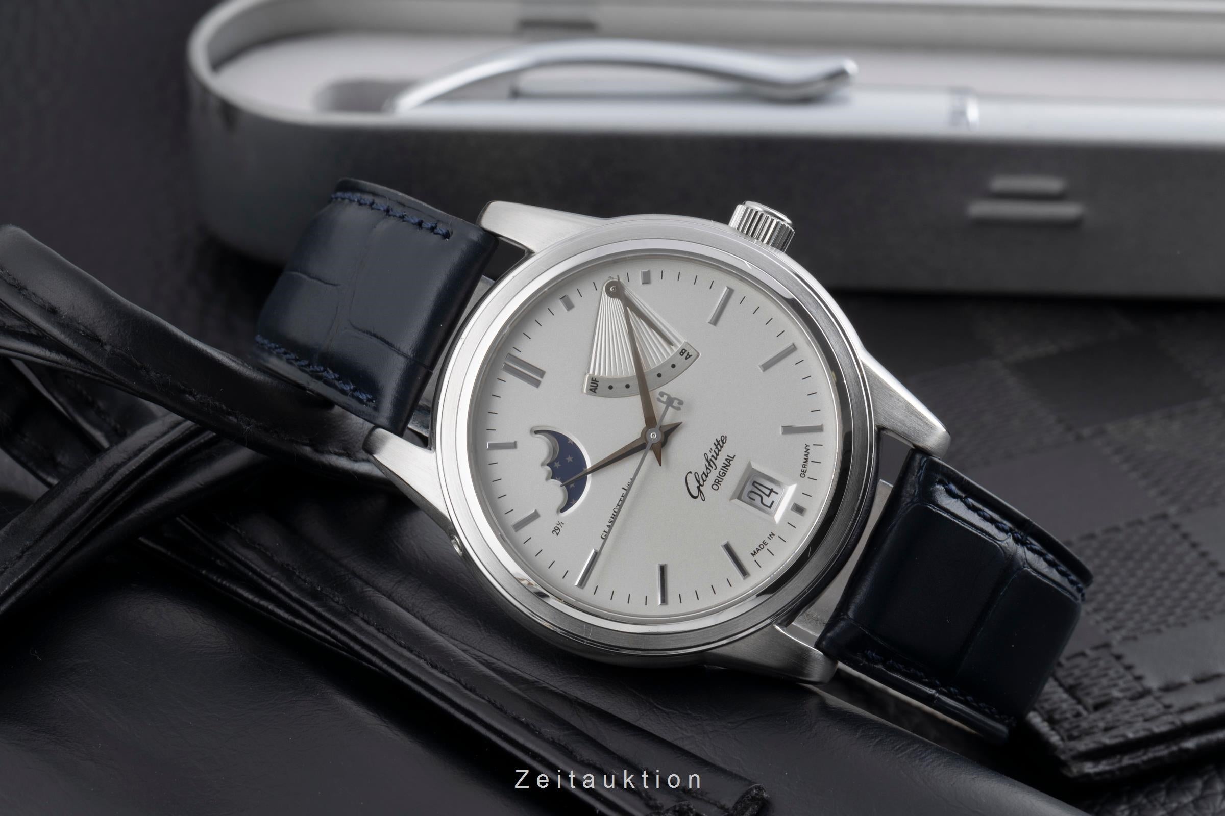 Glashütte Senator acier automatique montre pour hommes 39-44-04-12-04  [2502801]