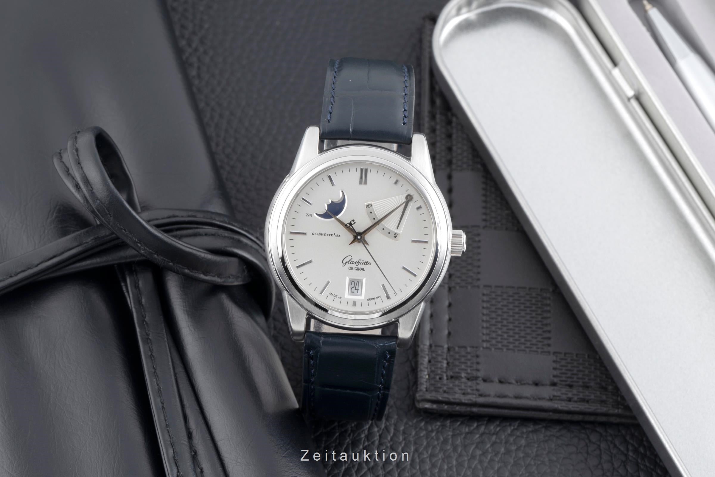 Glashütte Senator acier automatique montre pour hommes 39-44-04-12-04  [2502801]