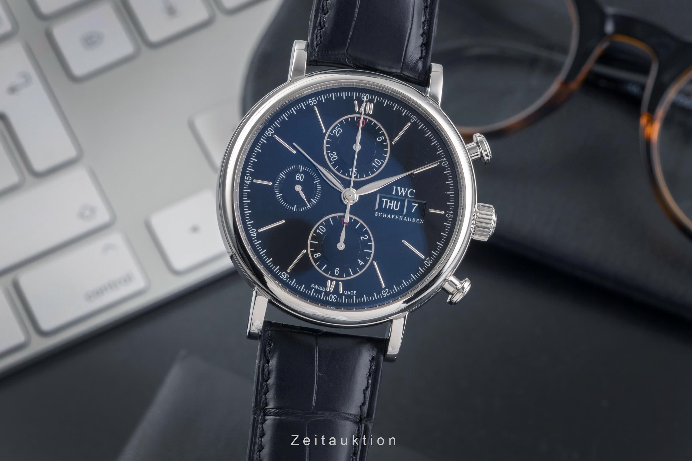 IWC Portofino chronograph steel automatic men's watch IW391010 LP: 7100EUR  [2502812]