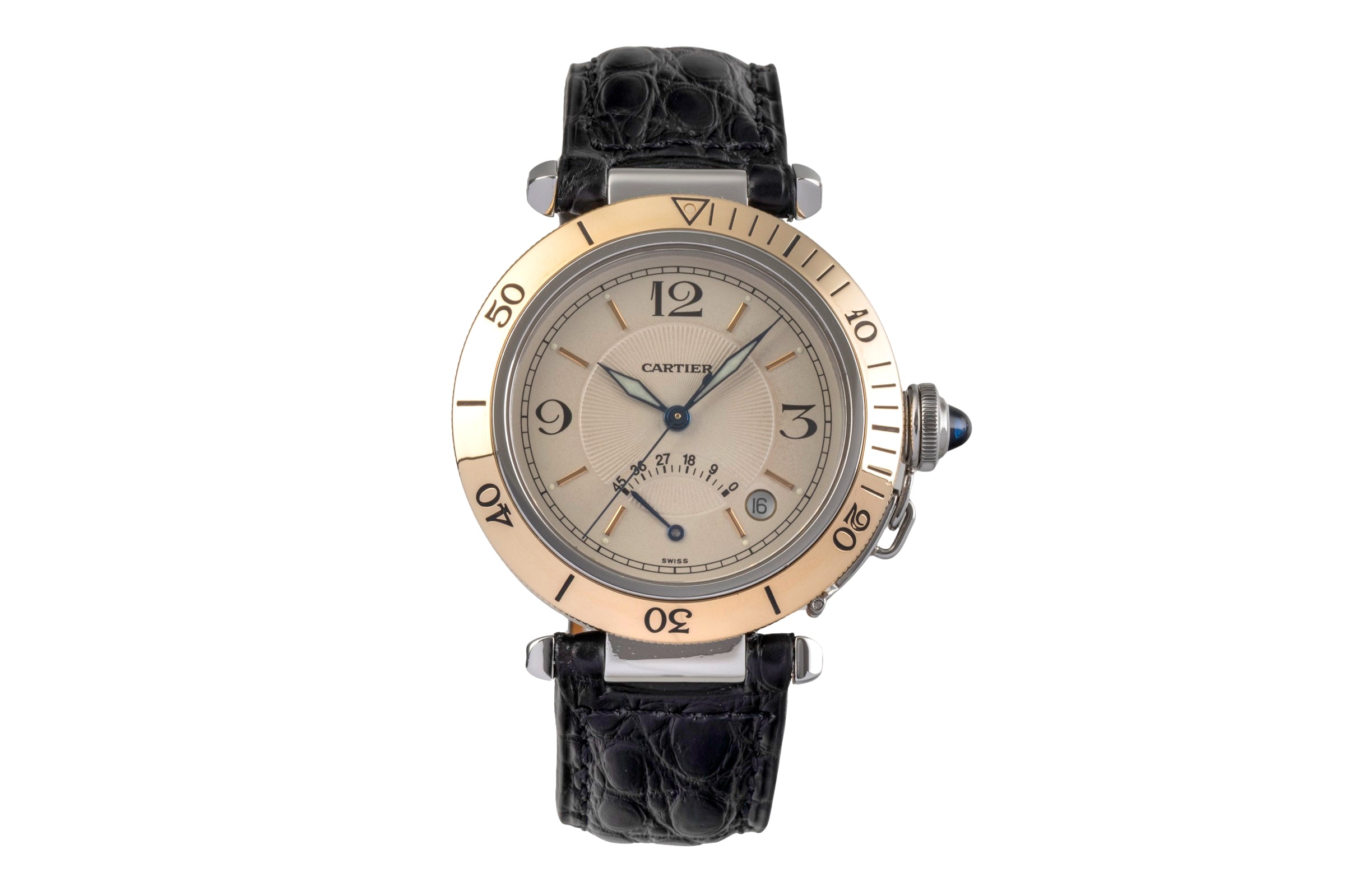 Cartier Pasha acero / oro automático reloj para caballeros W31012H3  [2502820]