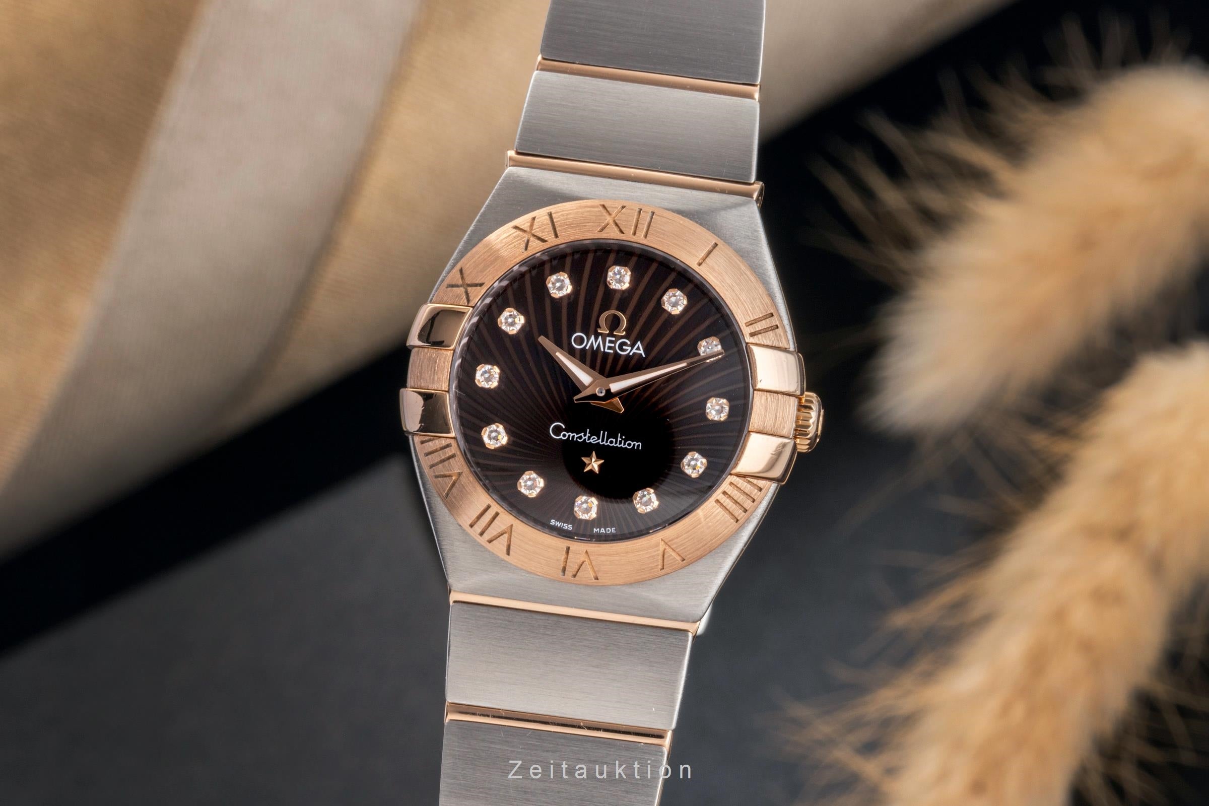 Omega Constellation acier / or  quartz montre pour femmes 123.20.24.60.63.001  [2502823]