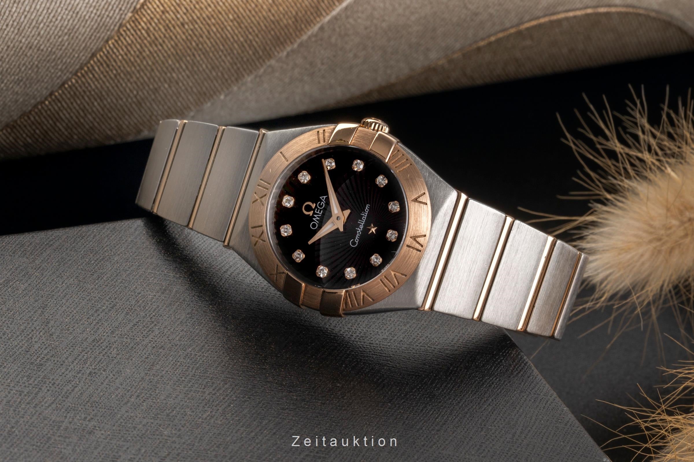 Omega Constellation acier / or  quartz montre pour femmes 123.20.24.60.63.001  [2502823]