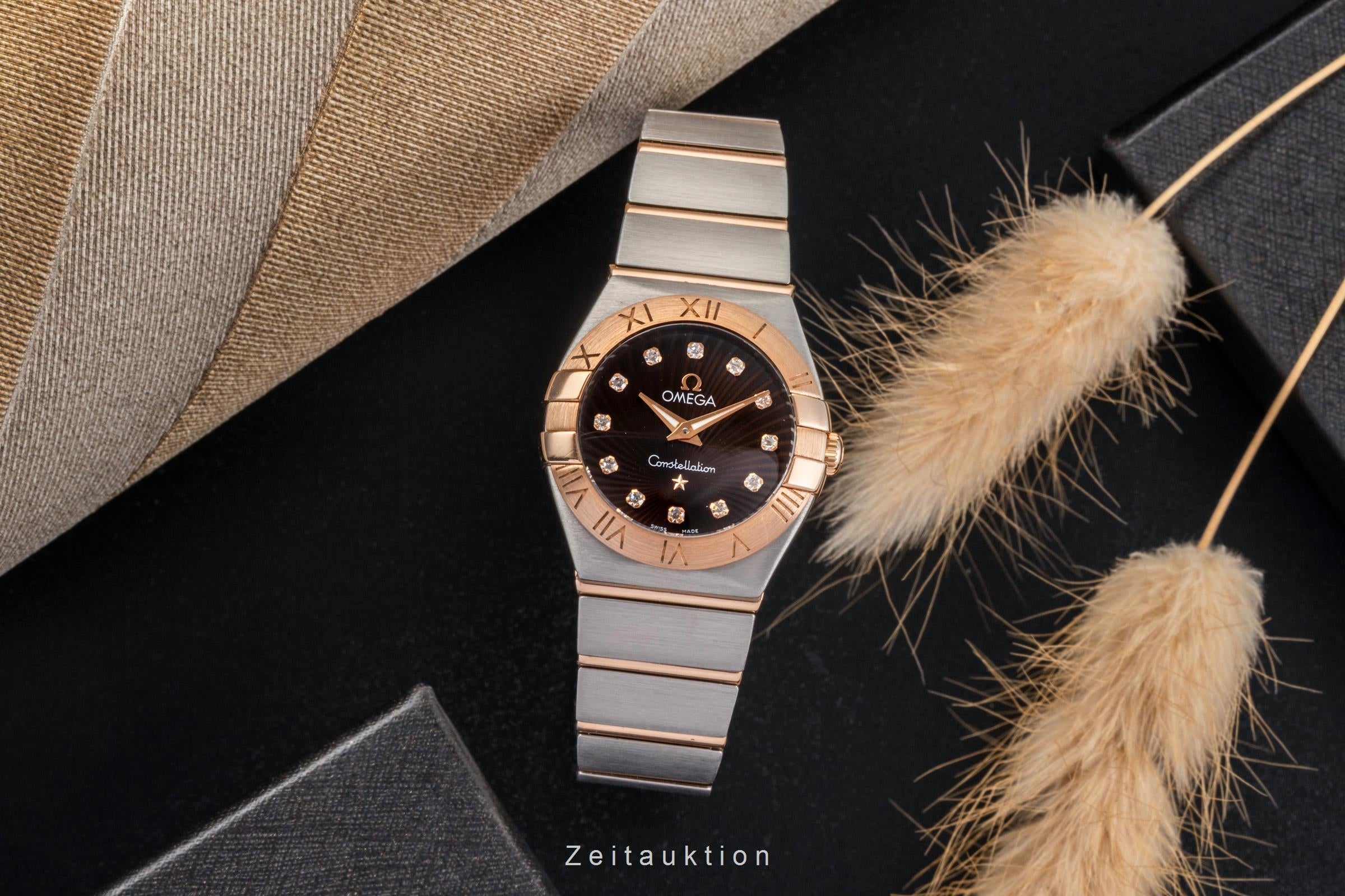 Omega Constellation acier / or  quartz montre pour femmes 123.20.24.60.63.001  [2502823]