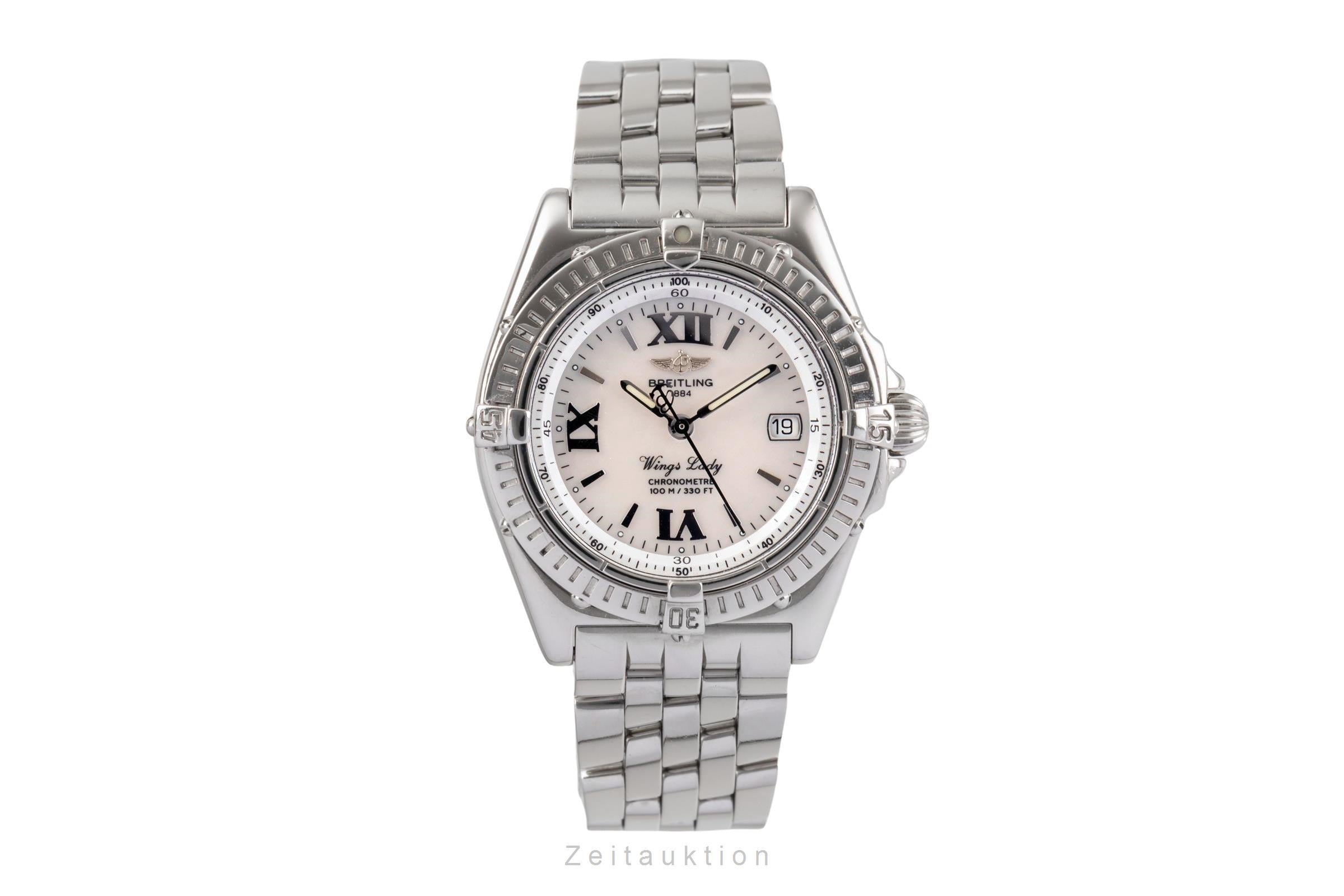 Breitling Wings Lady MOP Dial Edelstahl Quarz Damenuhr Ref. A67350 [2502829]