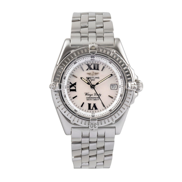 Breitling Wings Lady MOP Dial Edelstahl Quarz Damenuhr Ref. A67350 [2502829]