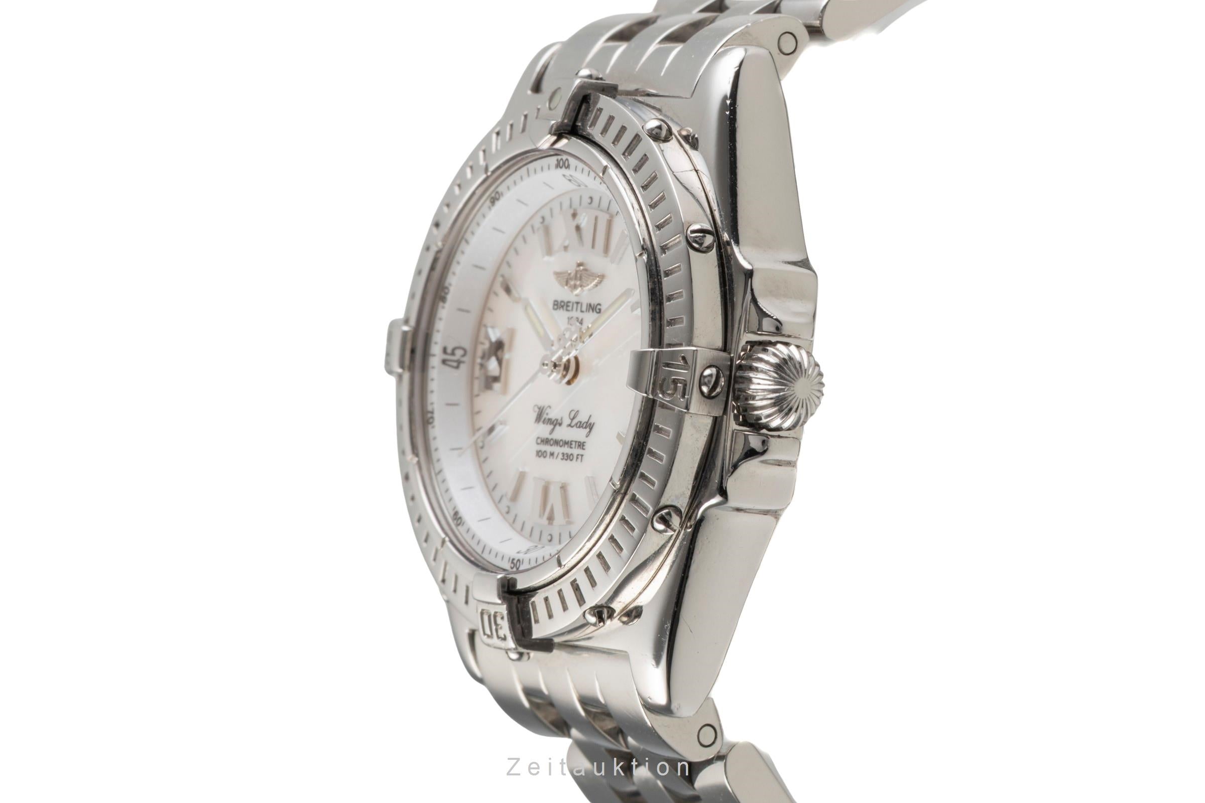 Breitling Wings Lady MOP Dial Edelstahl Quarz Damenuhr Ref. A67350 [2502829]