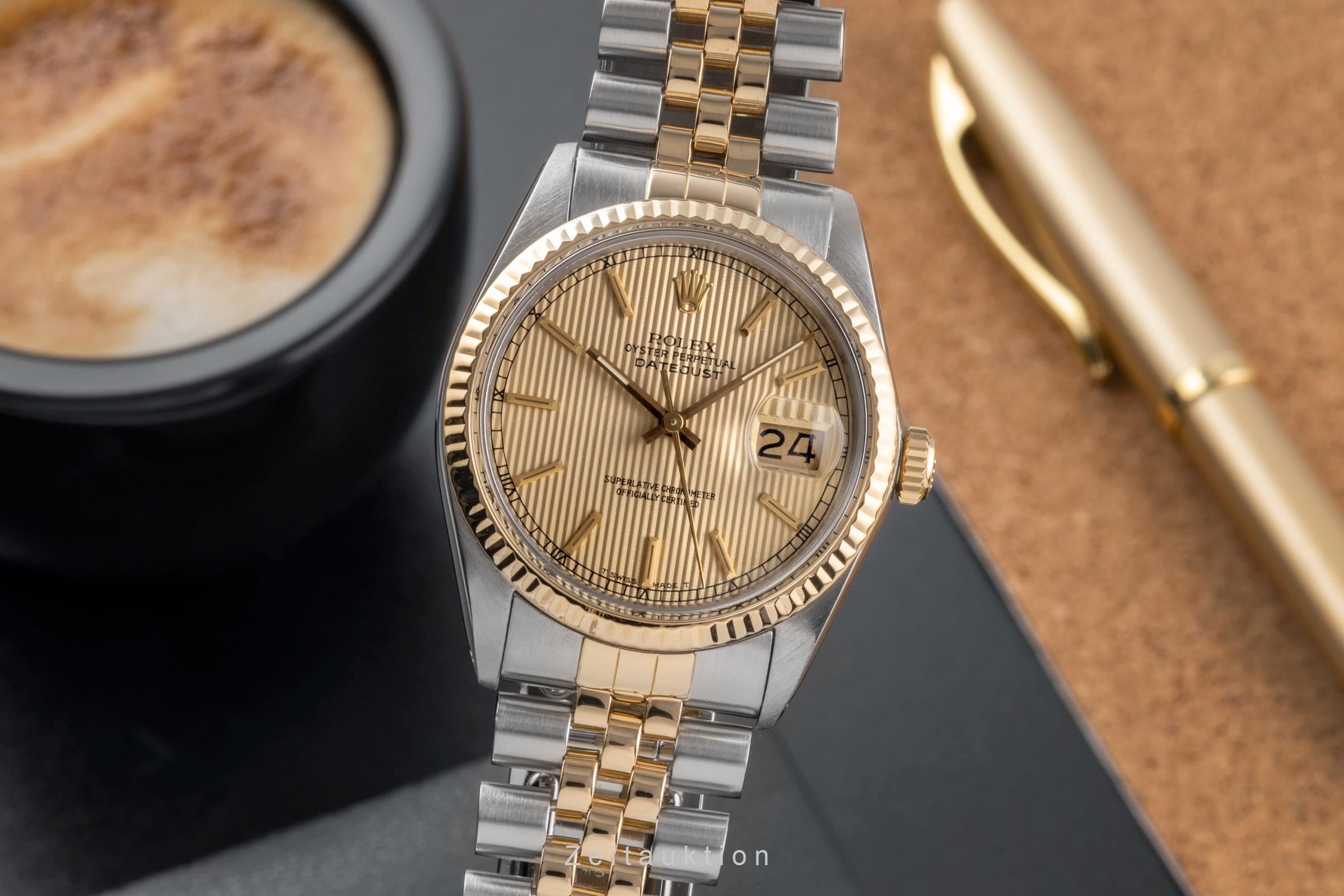 Rolex Datejust 36 Tapestry Dial Stahl / Gold Automatik Ref. 16013 Klassiker  [2502839]