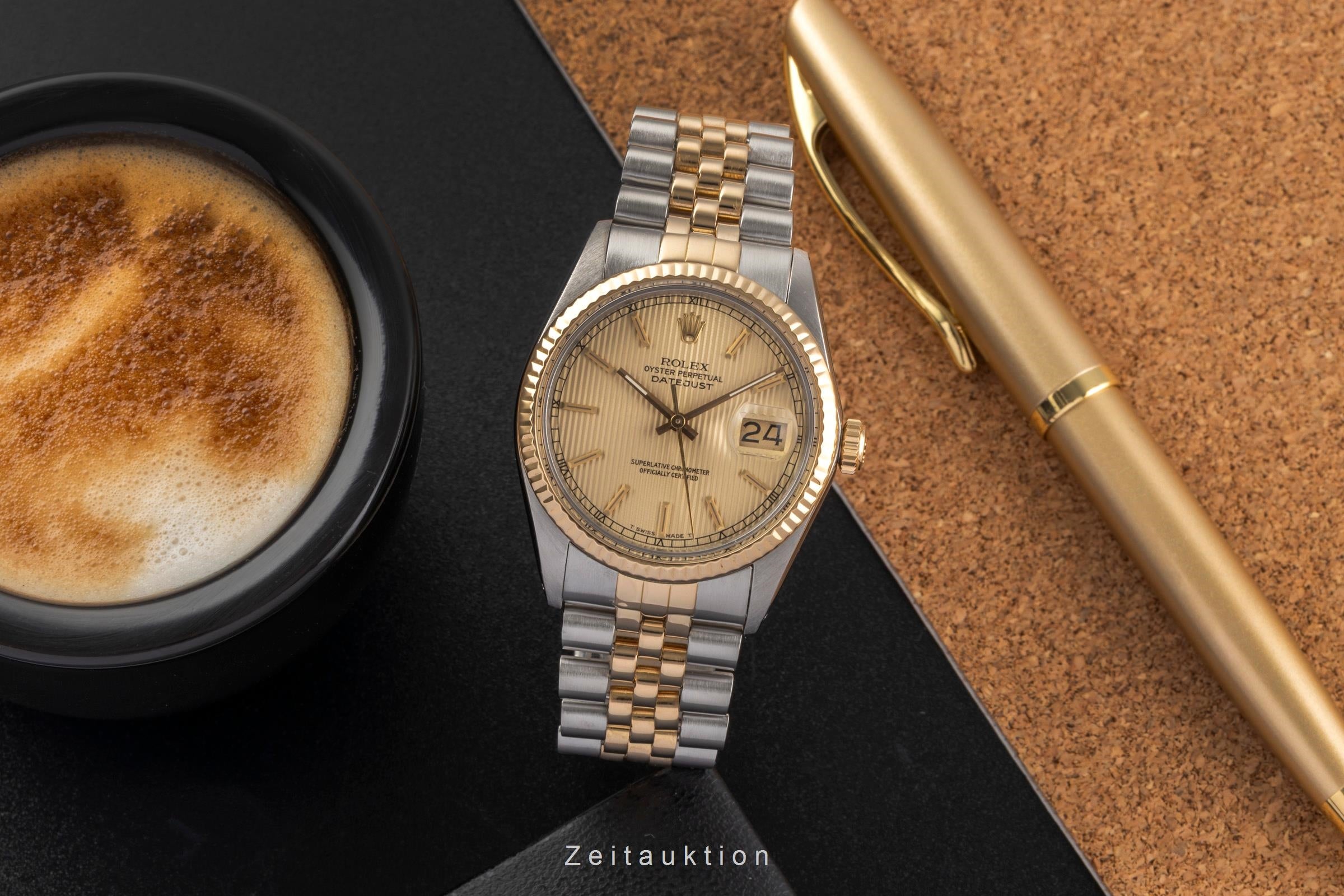 Rolex Datejust 36 Tapestry Dial Stahl / Gold Automatik Ref. 16013 Klassiker  [2502839]