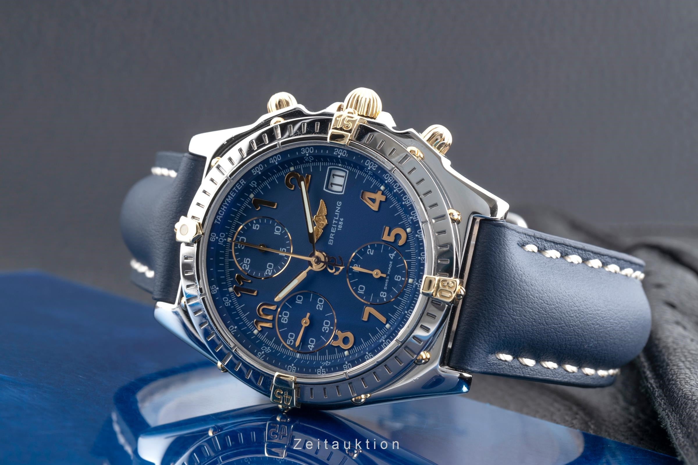 Breitling Chronomat Chronograph Stahl / Gold Automatik Ref B13050.1 Papiere 1997 [2502845]