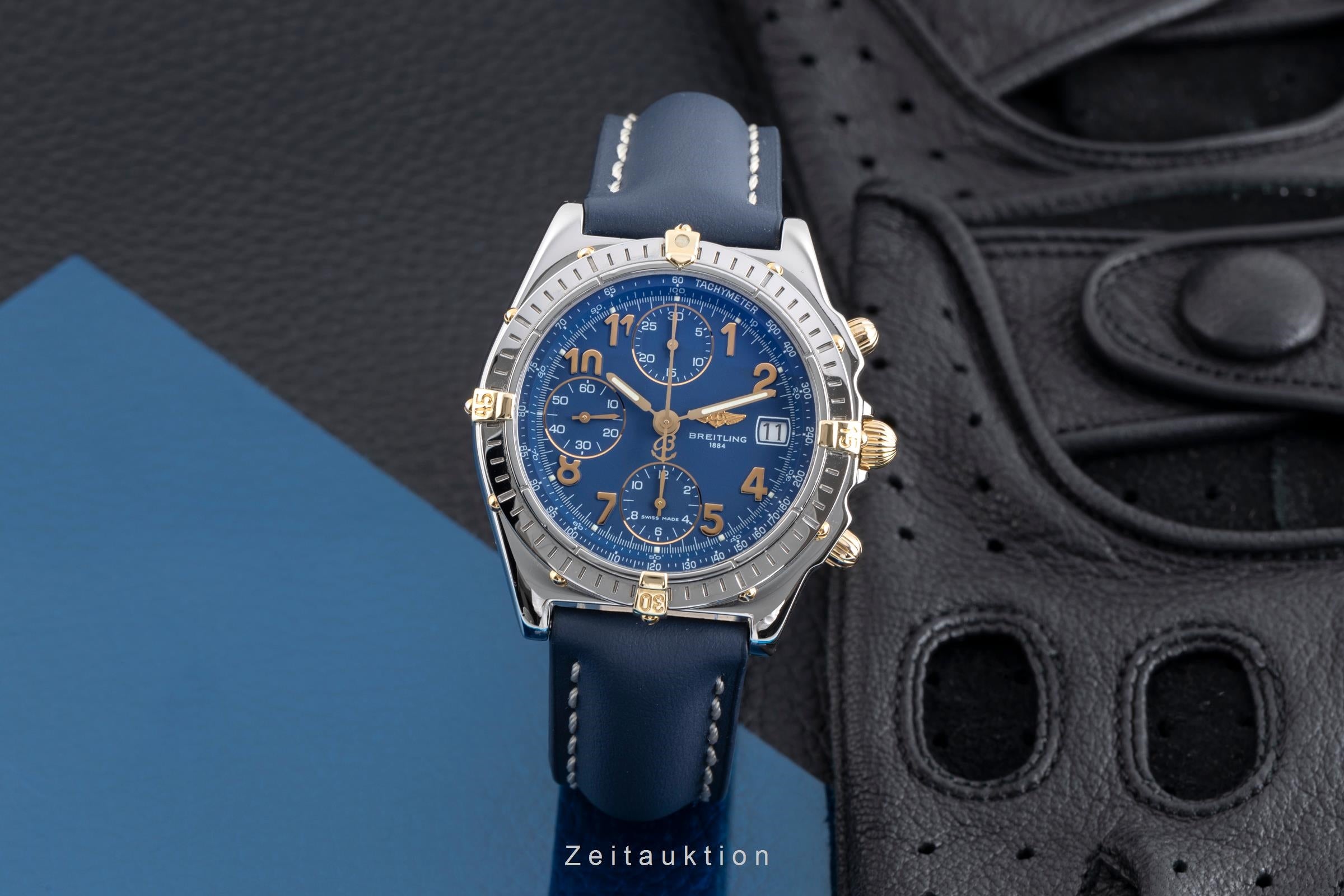 Breitling Chronomat Chronograph Stahl / Gold Automatik Ref B13050.1 Papiere 1997 [2502845]