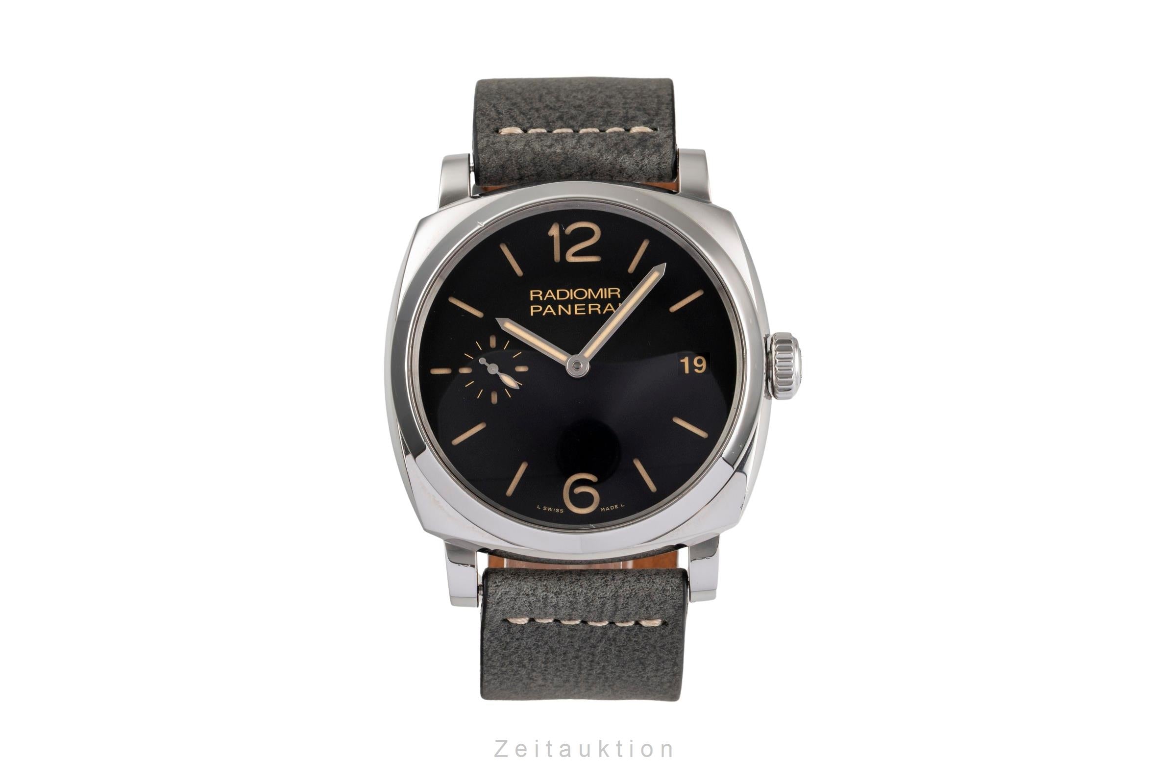 Panerai Radiomir 1940 3 Days Stahl Handaufzug Herrenuhr PAM00514 B&P 2016 [2502847]