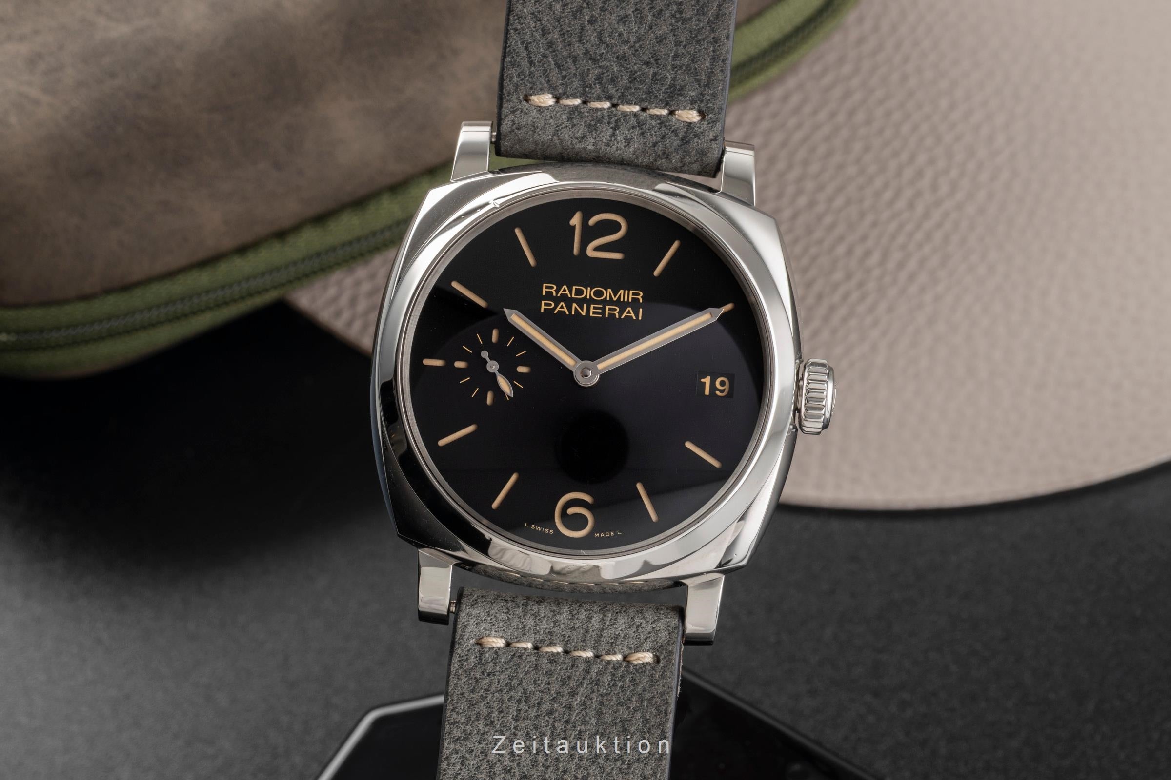 Panerai Radiomir 1940 3 Days Stahl Handaufzug Herrenuhr PAM00514 B&P 2016 [2502847]