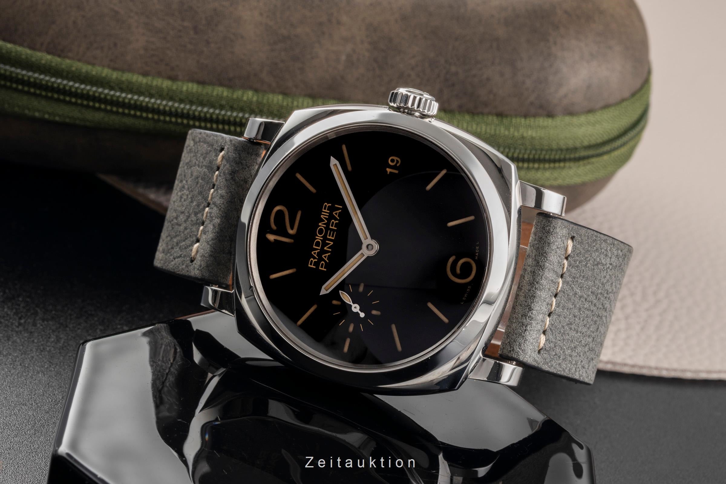 Panerai Radiomir 1940 3 Days Stahl Handaufzug Herrenuhr PAM00514 B&P 2016 [2502847]