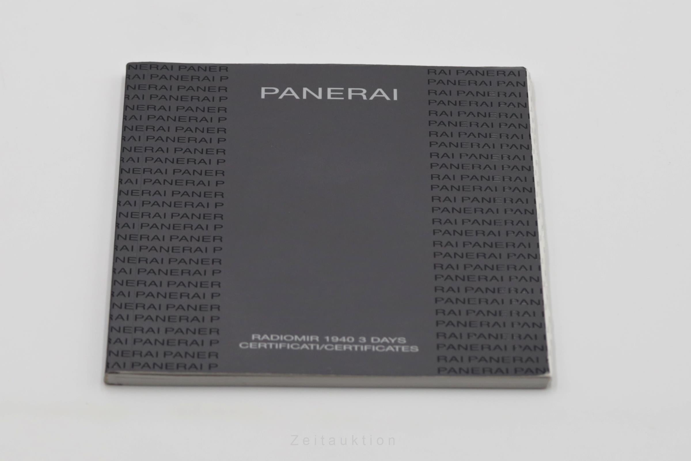 Panerai Radiomir 1940 3 Days Stahl Handaufzug Herrenuhr PAM00514 B&P 2016 [2502847]