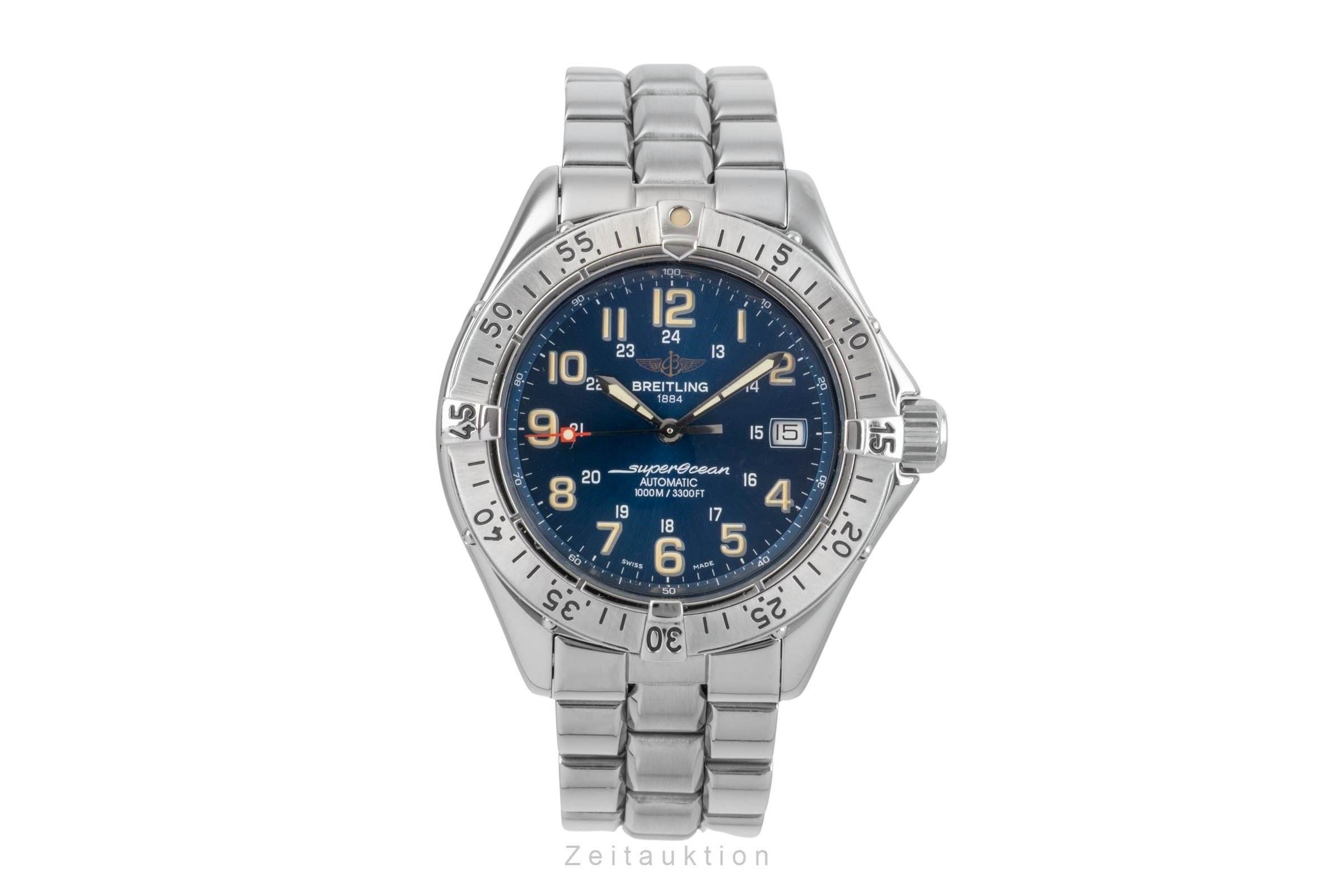 Breitling Superocean acciaio automatismo orologio da tasca A17040  [2502856]