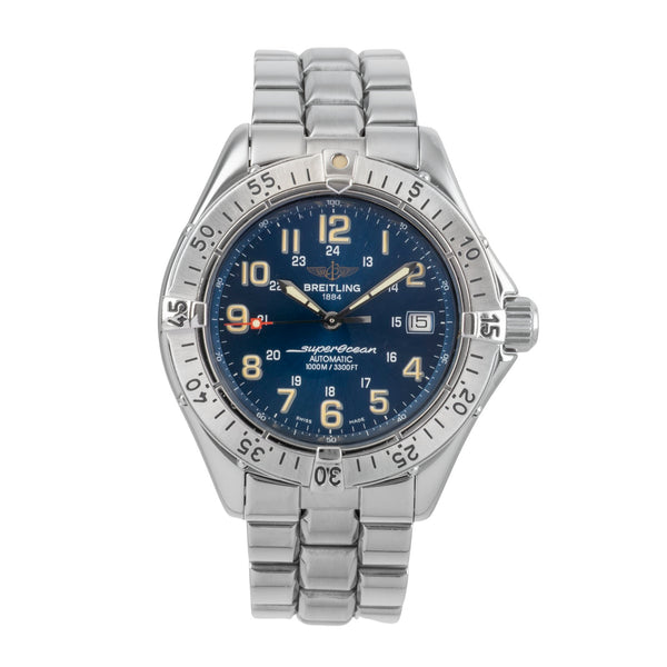 Breitling Superocean acciaio automatismo orologio da tasca A17040  [2502856]
