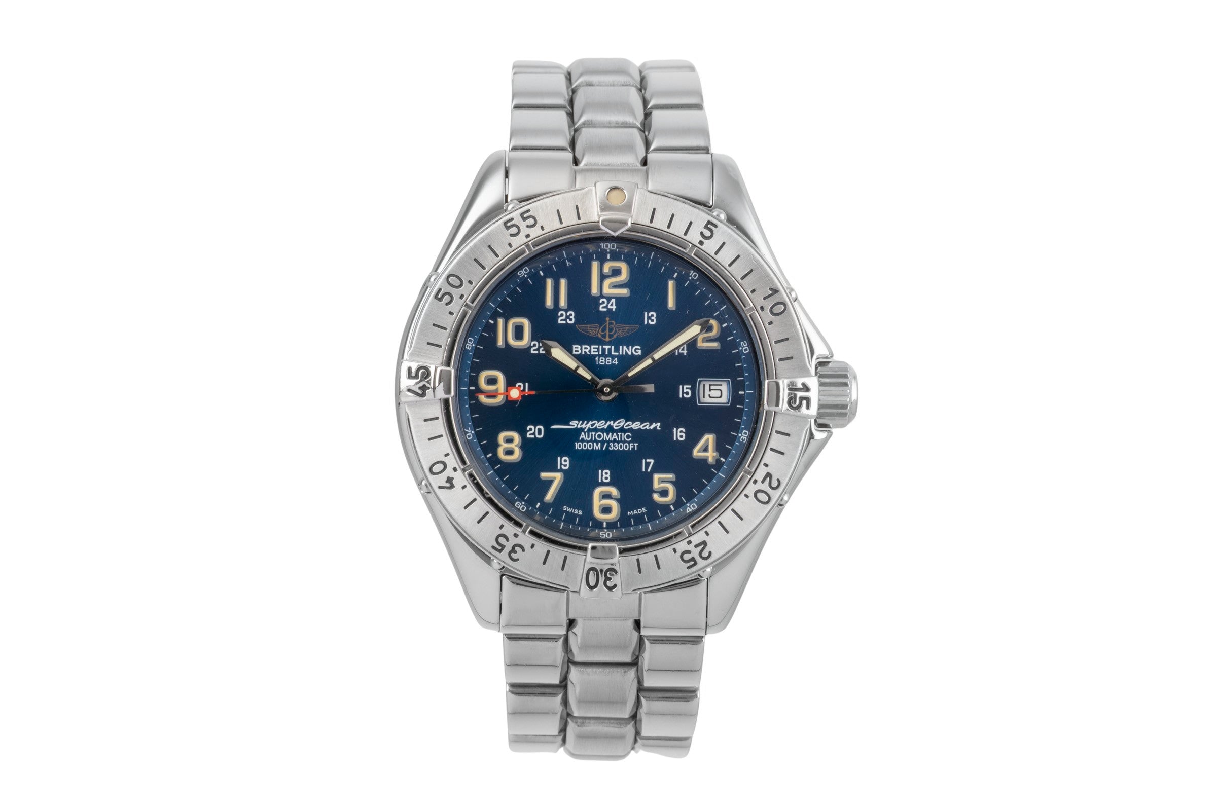 Breitling Superocean acciaio automatismo orologio da tasca A17040  [2502856]