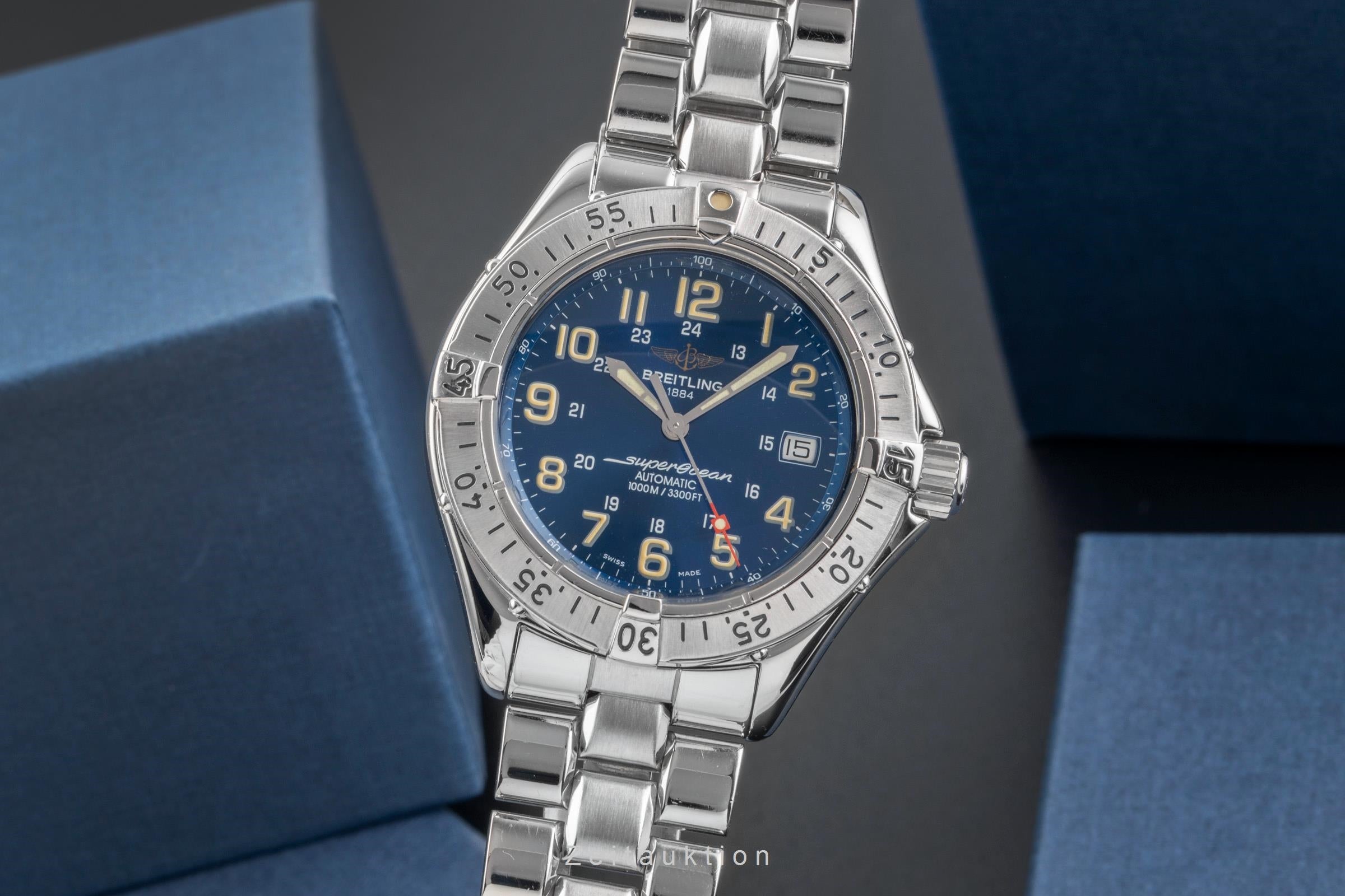 Breitling Superocean acciaio automatismo orologio da tasca A17040  [2502856]