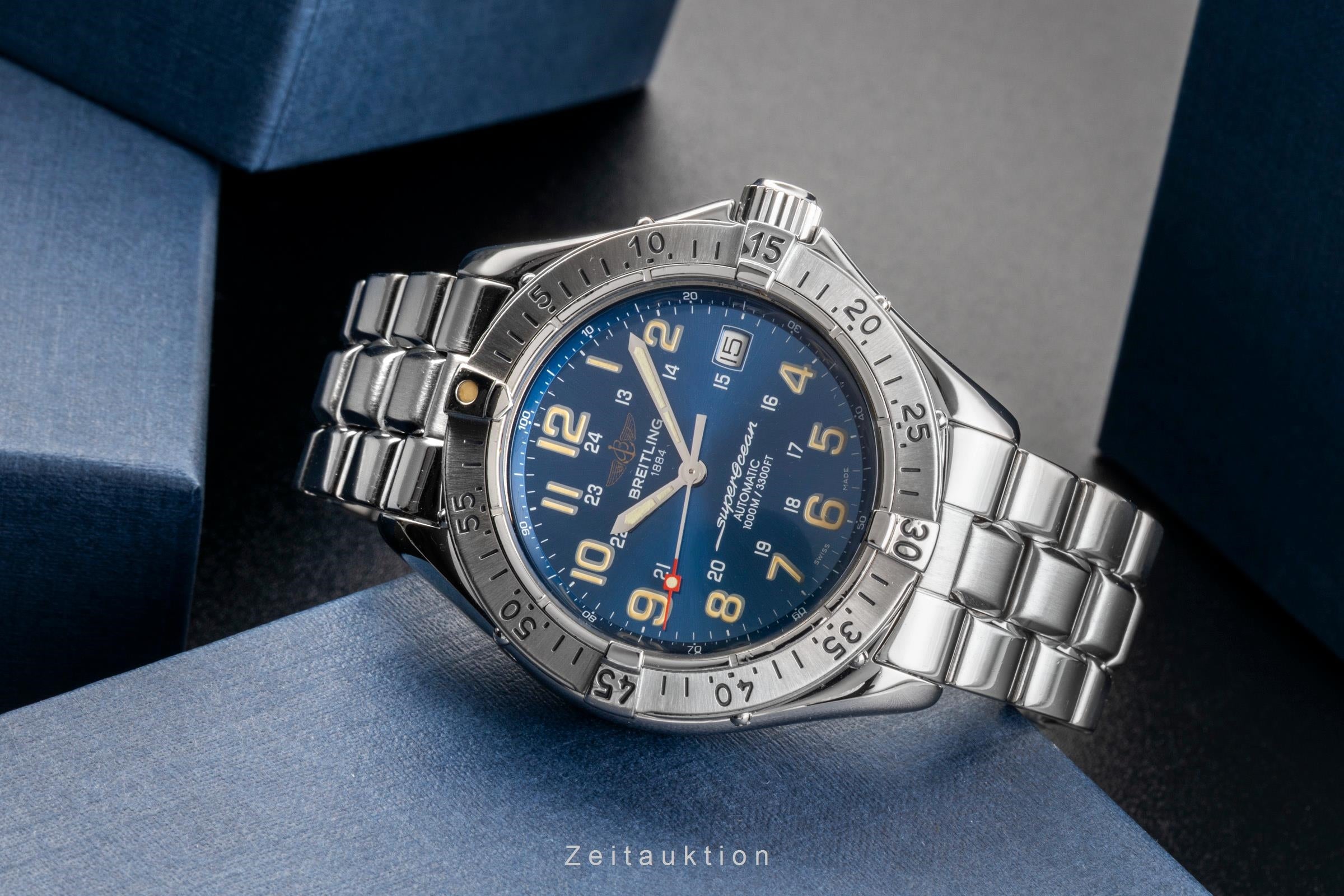 Breitling Superocean acciaio automatismo orologio da tasca A17040  [2502856]