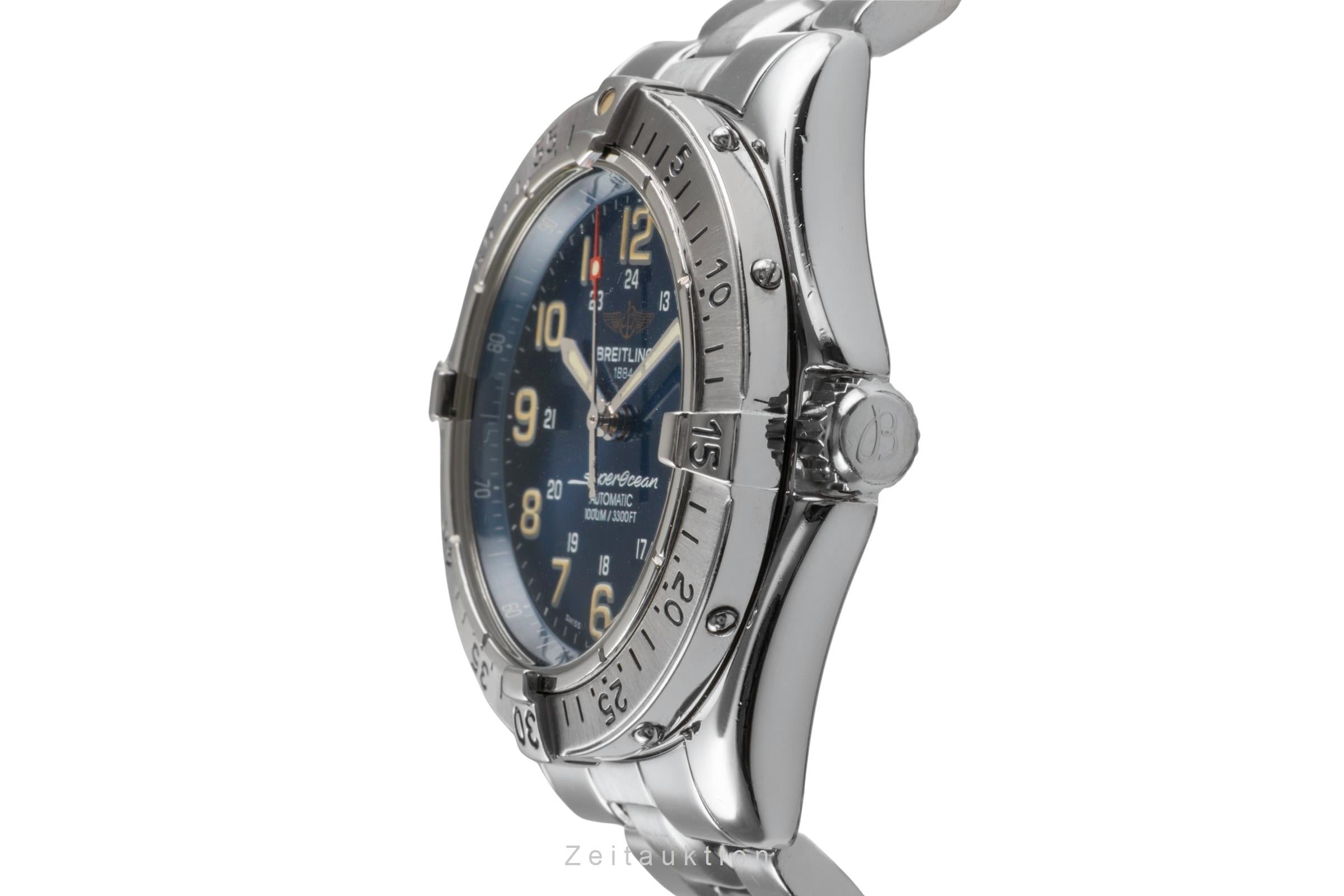 Breitling Superocean acciaio automatismo orologio da tasca A17040  [2502856]