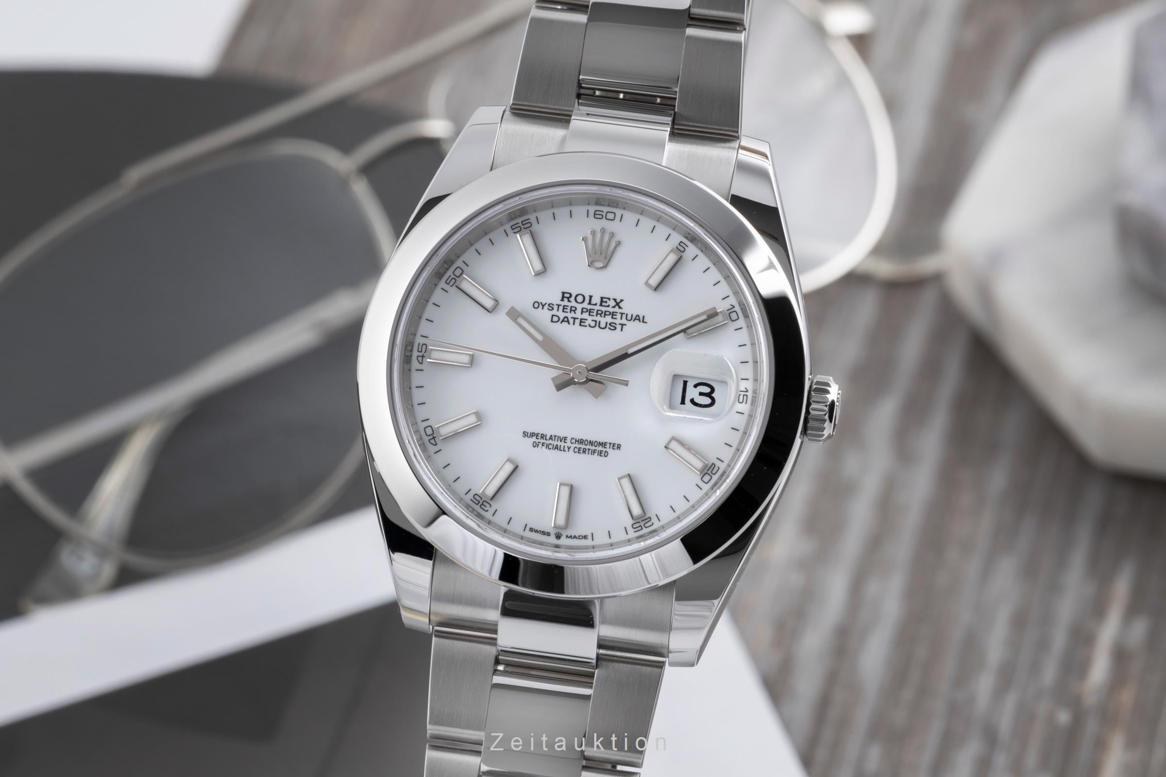 Rolex Datejust 41 Automatik Stahl Herrenuhr Oyster Perpetual 126300 B&P 2025 [2502859]