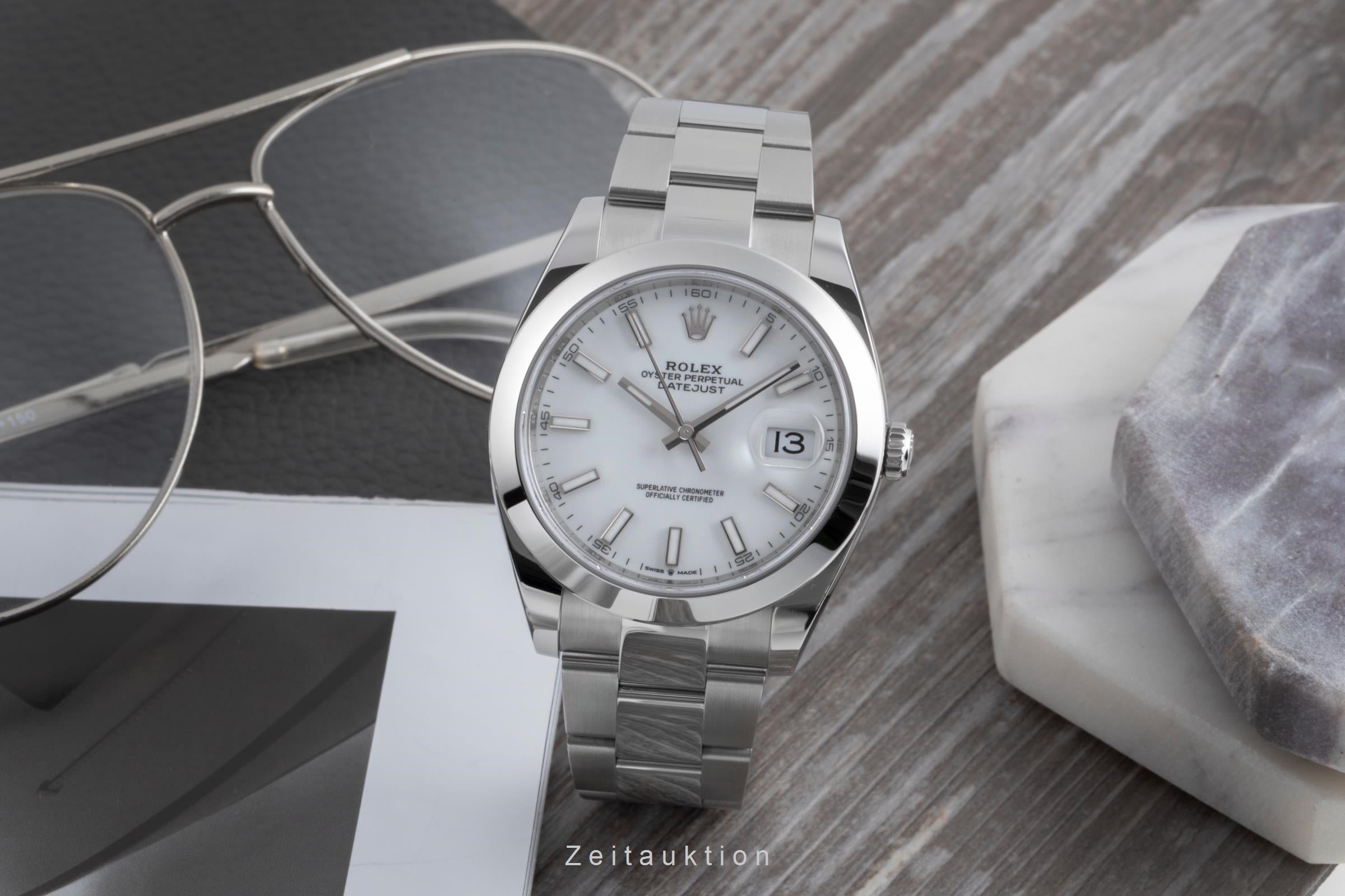 Rolex Datejust 41 Automatik Stahl Herrenuhr Oyster Perpetual 126300 B&P 2025 [2502859]