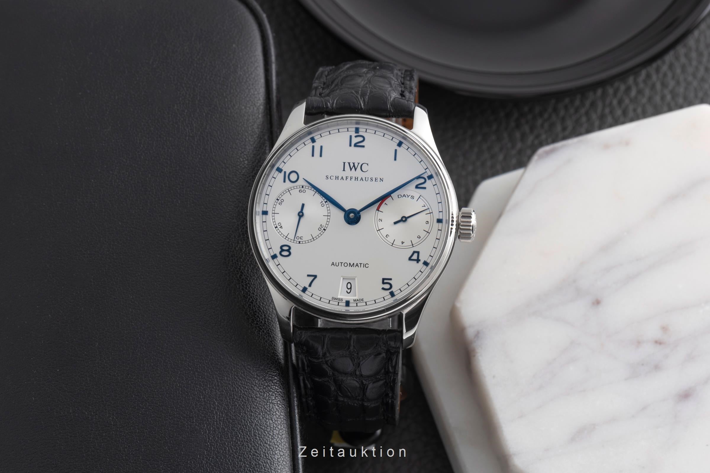 IWC Portugieser acciaio automatismo orologio da uomo IW500107 LP: 14000EUR  [2502870]