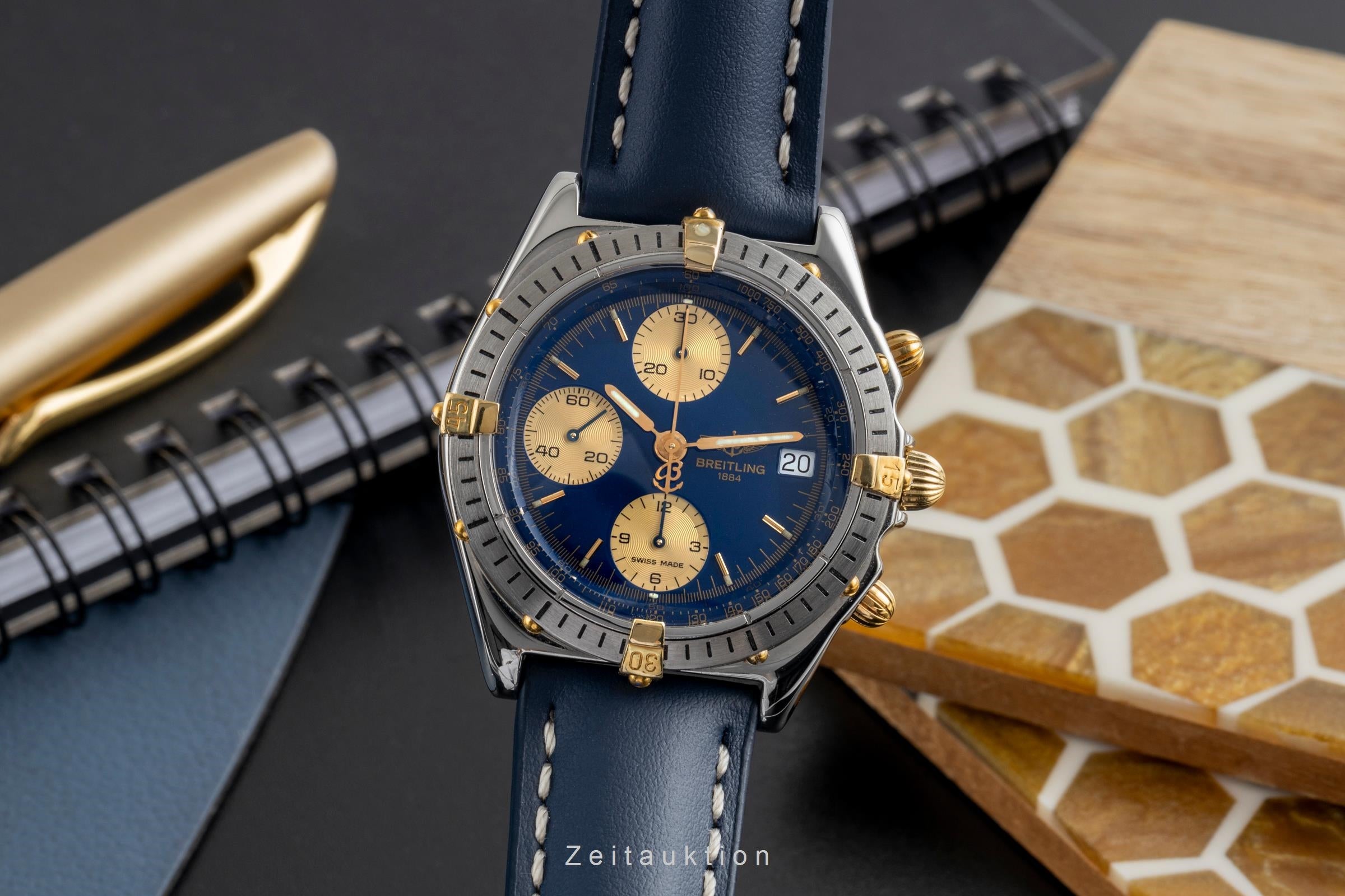 Breitling Chronomat chronograph gilt / steel automatic Kal. B13