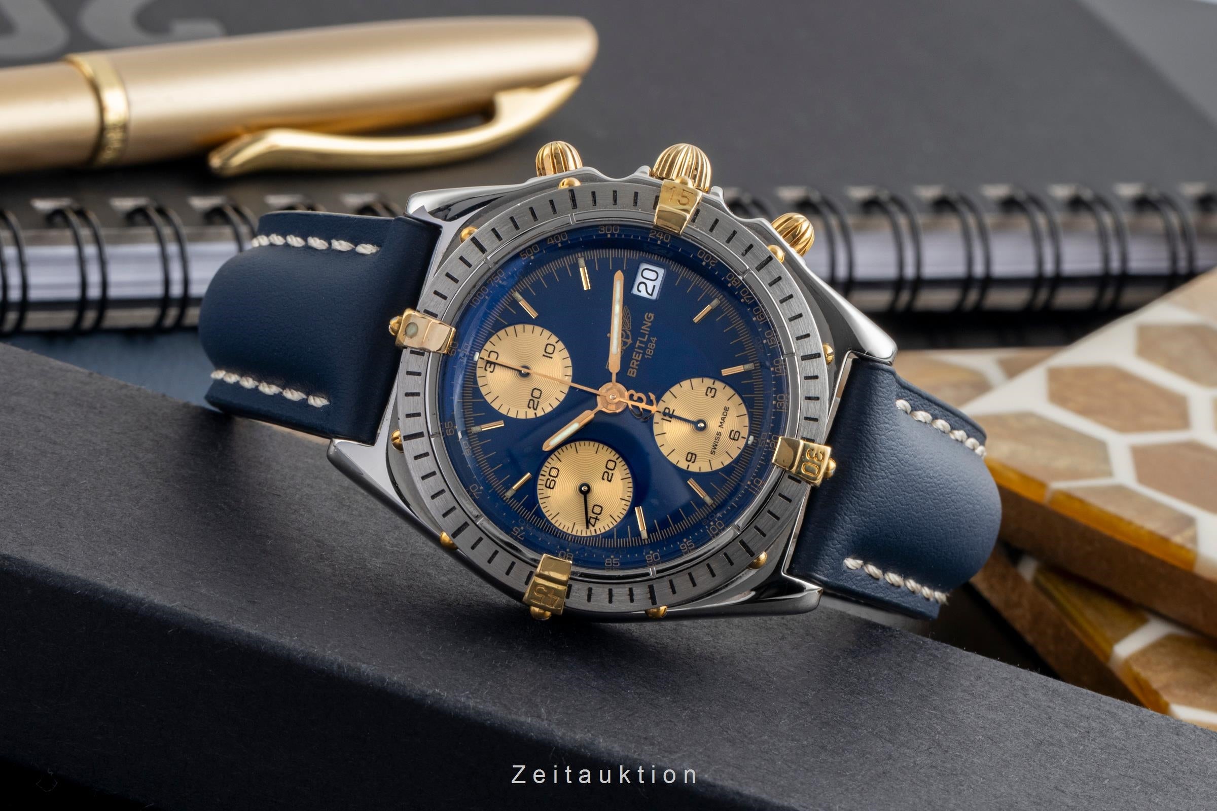 Breitling Chronomat chronographe acier / doré automatique montre pour hommes B13048  [2502874]