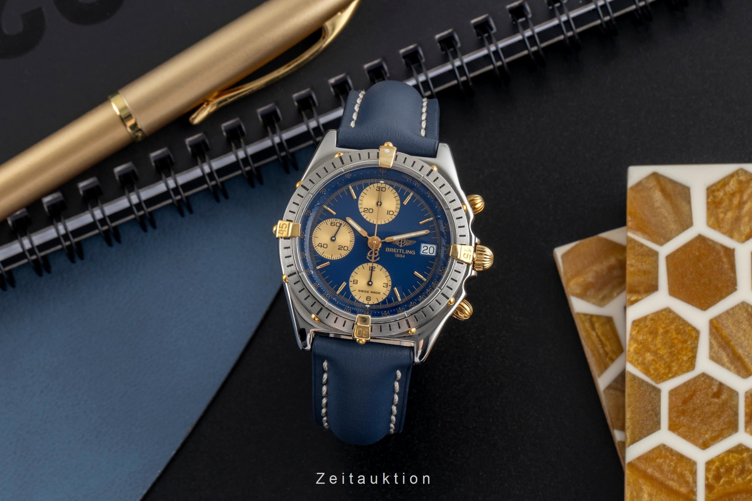 Breitling Chronomat chronograph gilt / steel automatic Kal. B13