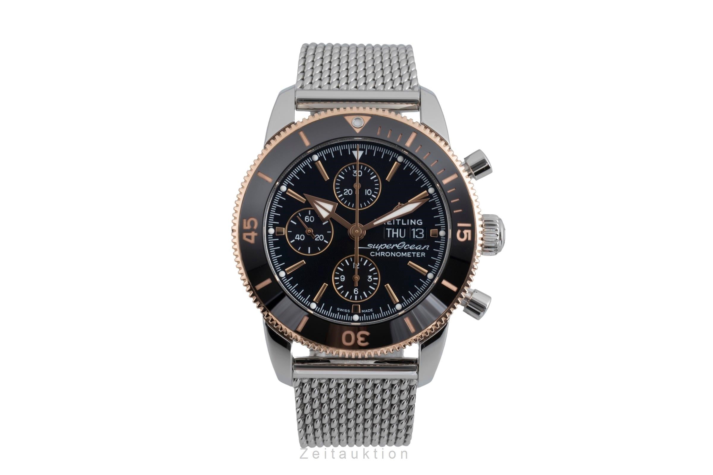 Breitling Superocean chronograph steel / gold automatic men's watch U13313 LP: 10200EUR  [2502879]