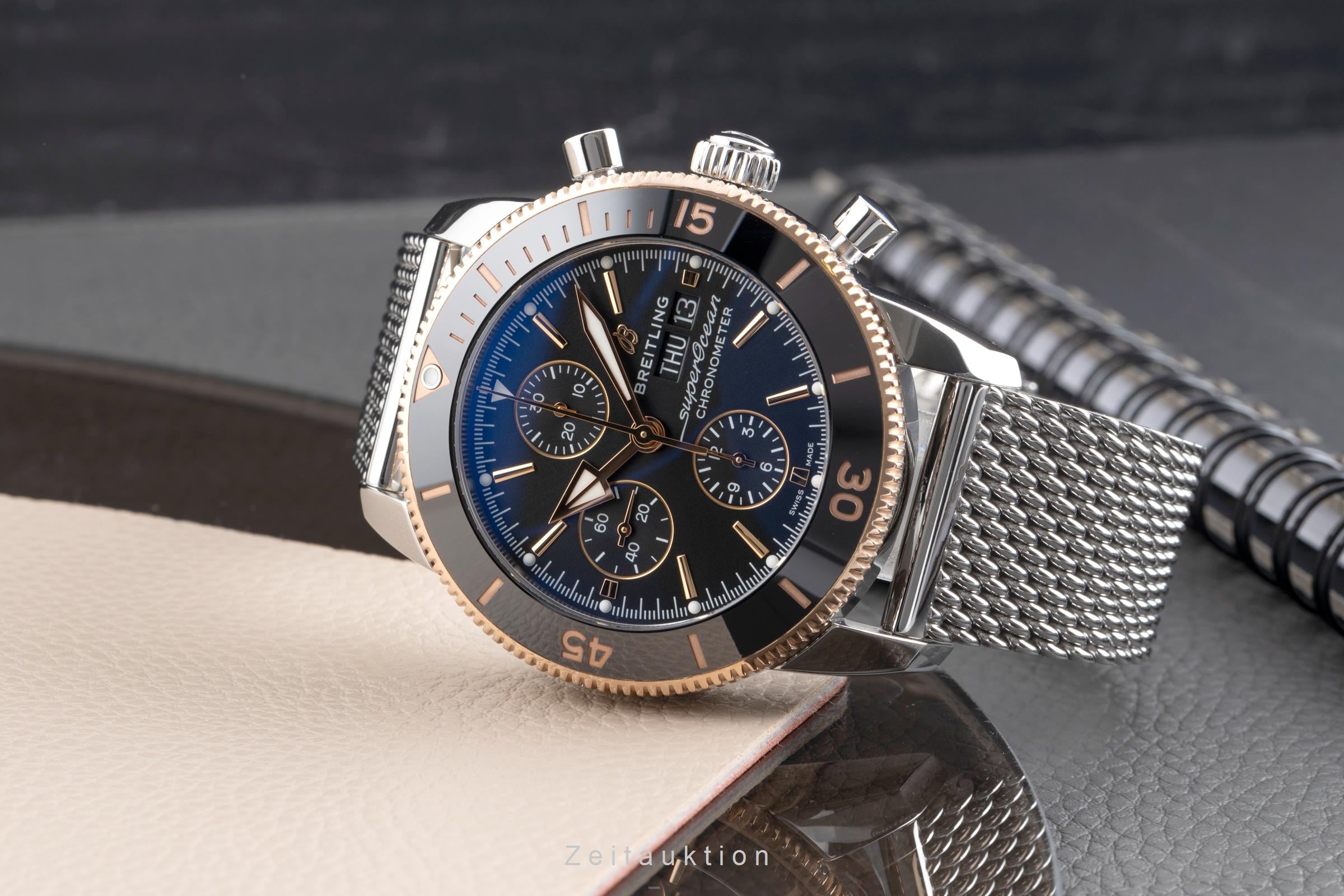 Breitling Superocean chronograph steel / gold automatic men's watch U13313 LP: 10200EUR  [2502879]