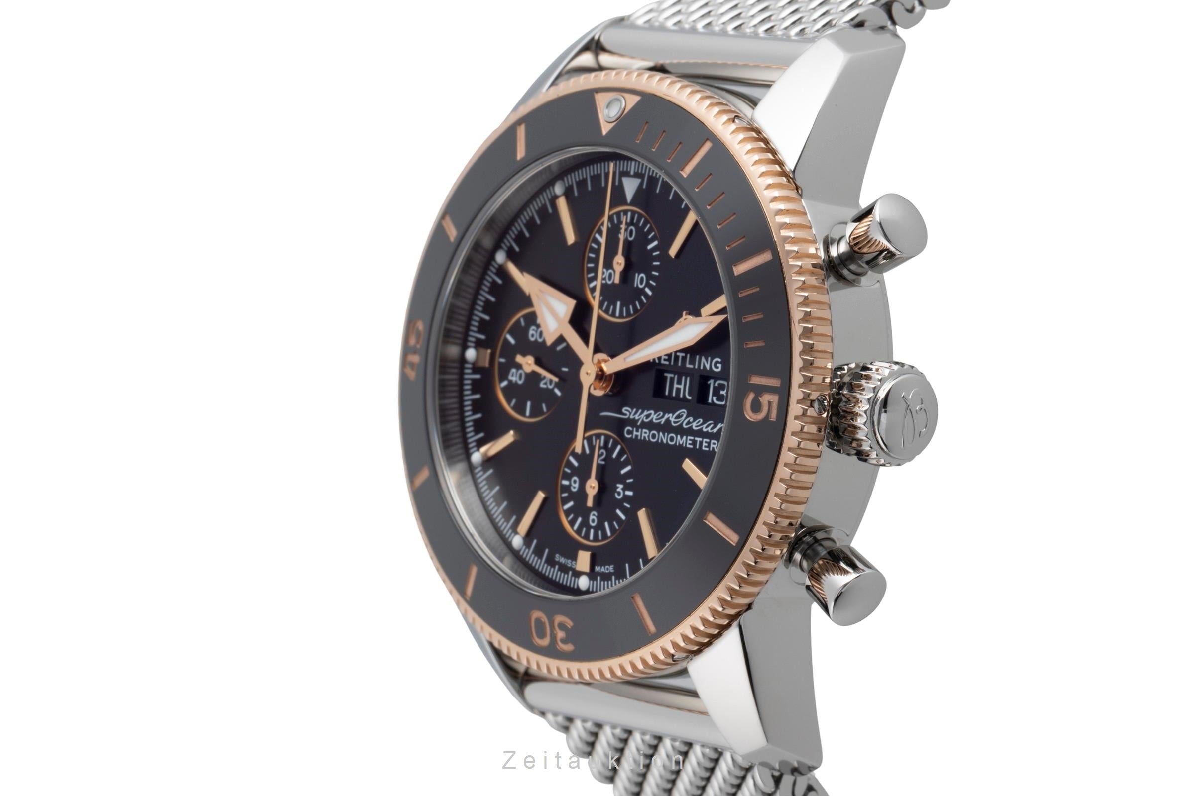 Breitling Superocean chronograph steel / gold automatic men's watch U13313 LP: 10200EUR  [2502879]