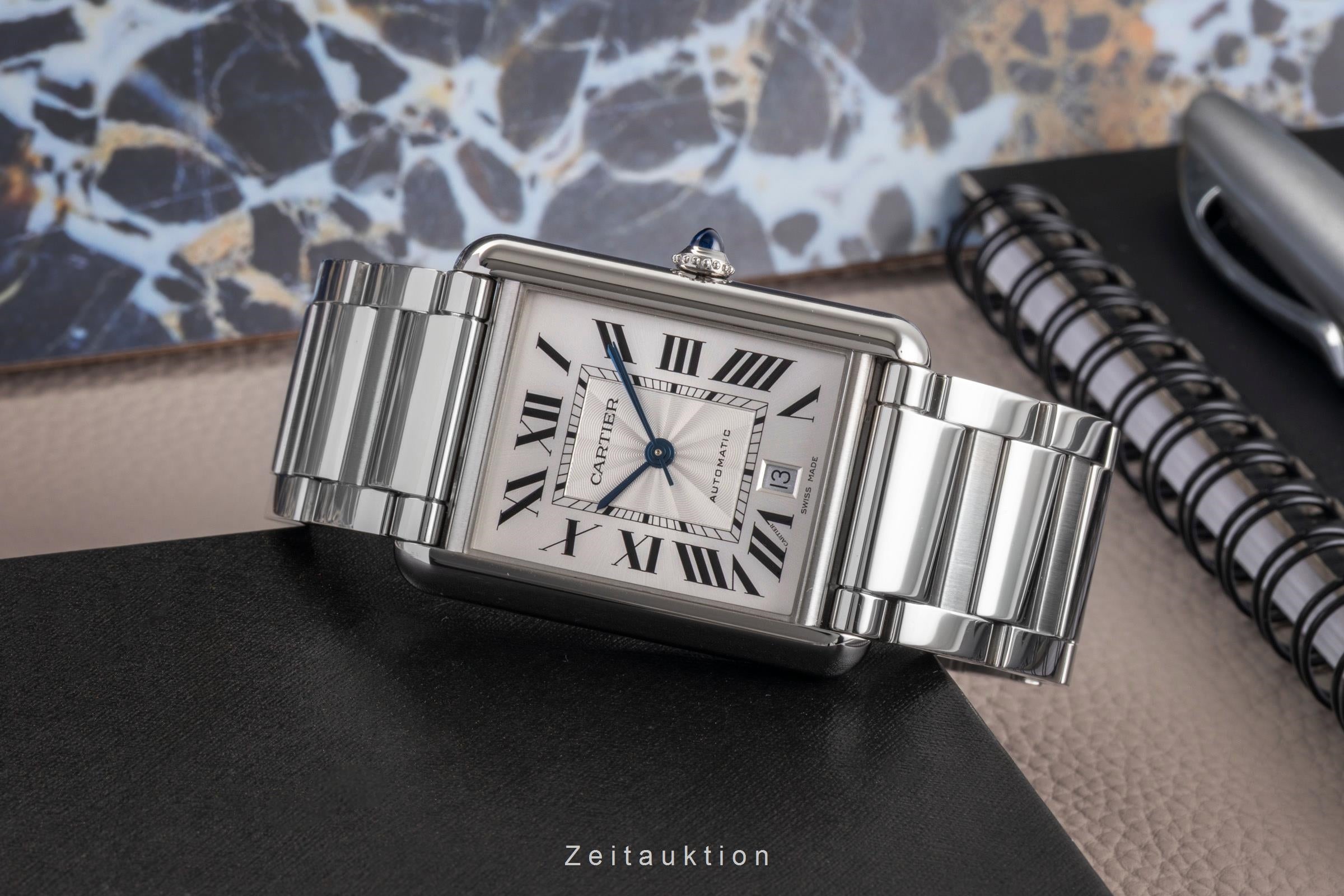Cartier Tank acier automatique montre pour hommes WSTA0053 LP: 5750EUR  [2502881]