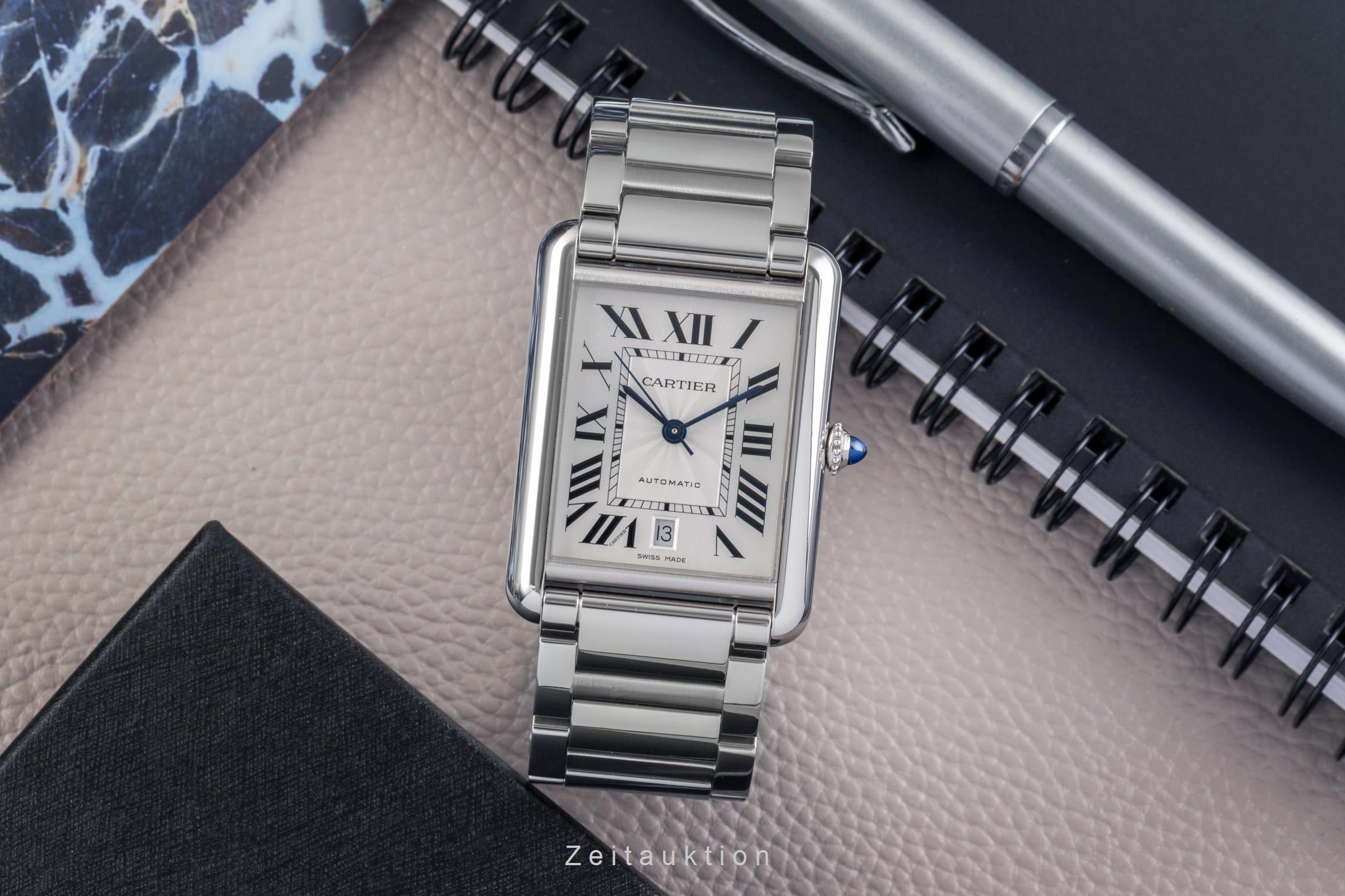 Cartier Tank acier automatique montre pour hommes WSTA0053 LP: 5750EUR  [2502881]