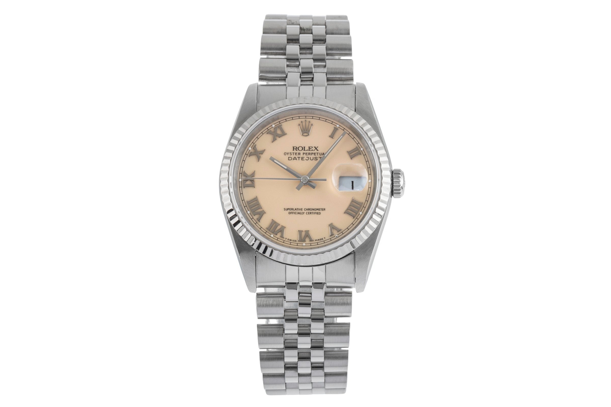 Rolex Datejust acier / or blanc automatique montre pour hommes 16234  [2502888]