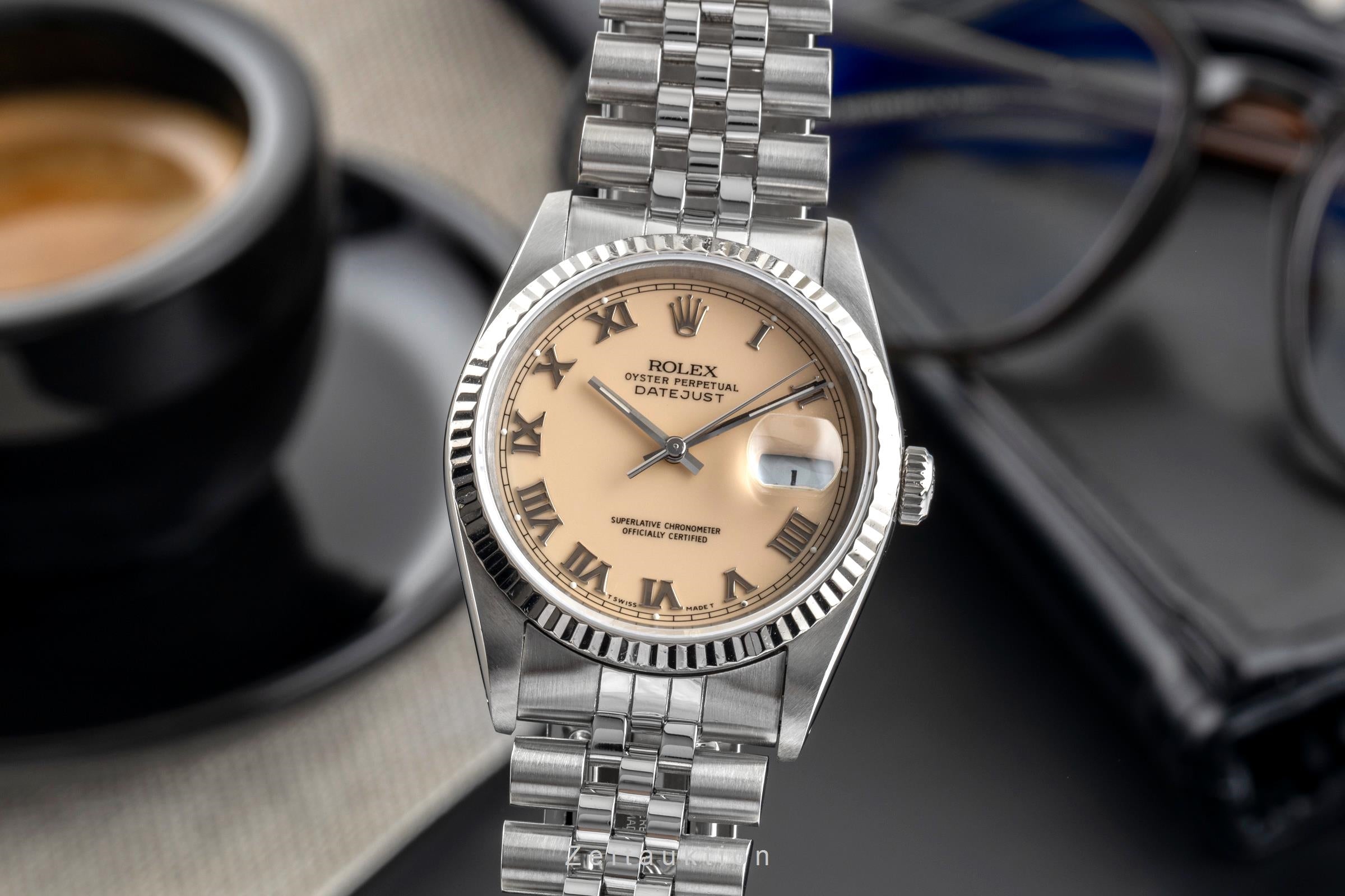 Rolex Datejust steel white gold automatic 3135 16234