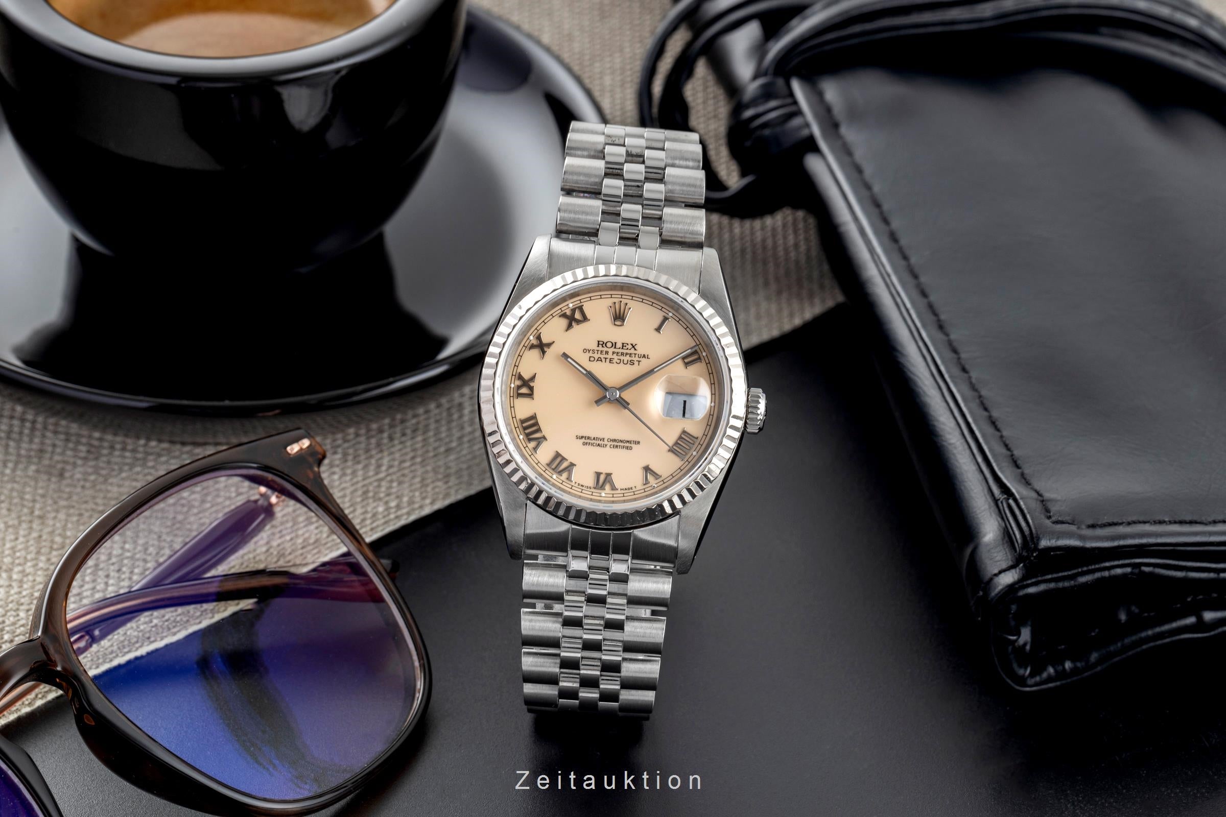 Rolex Datejust steel / white gold automatic men's watch 16234  [2502888]