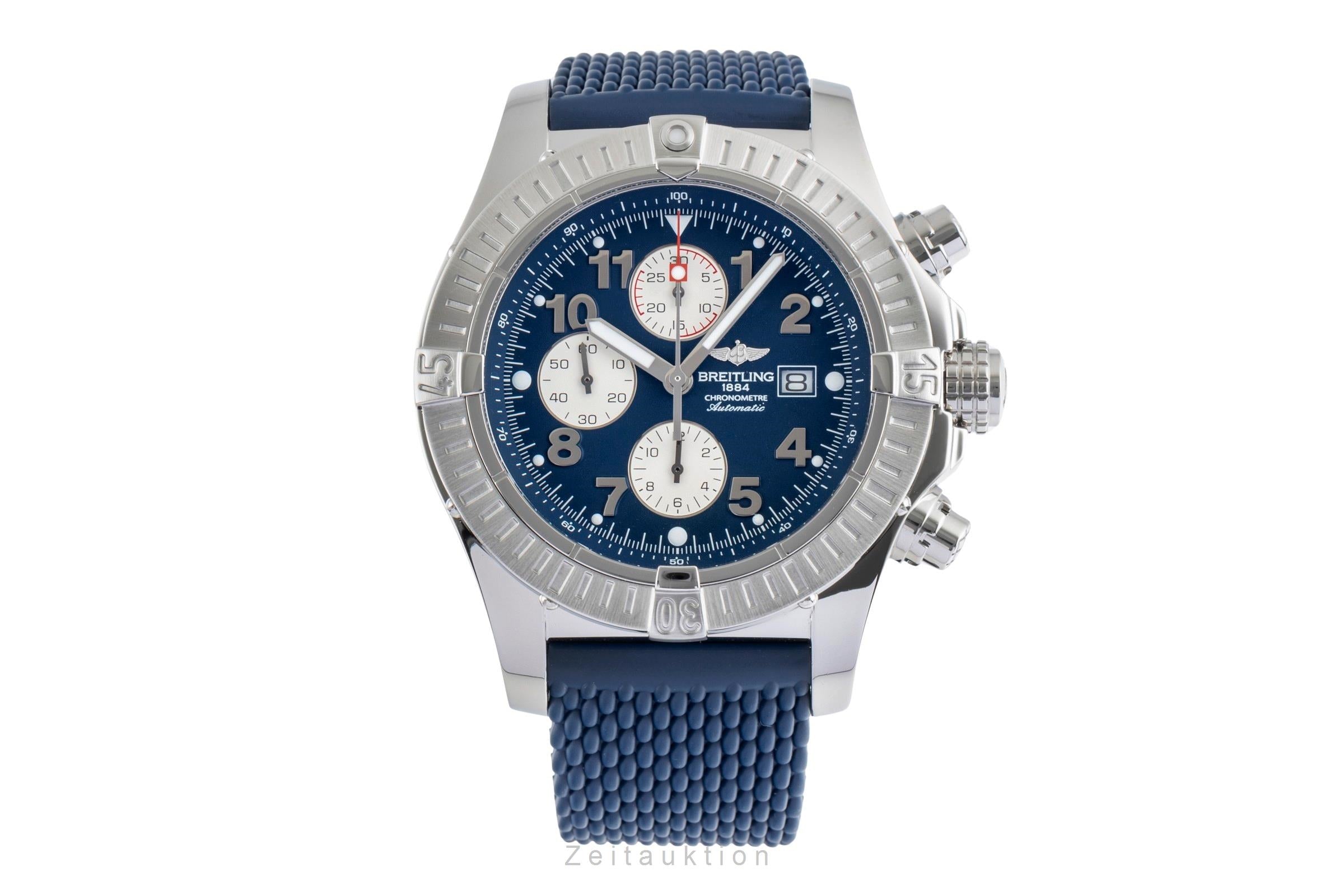 Breitling Super Avenger chronograph steel automatic Kal. B13 Ref