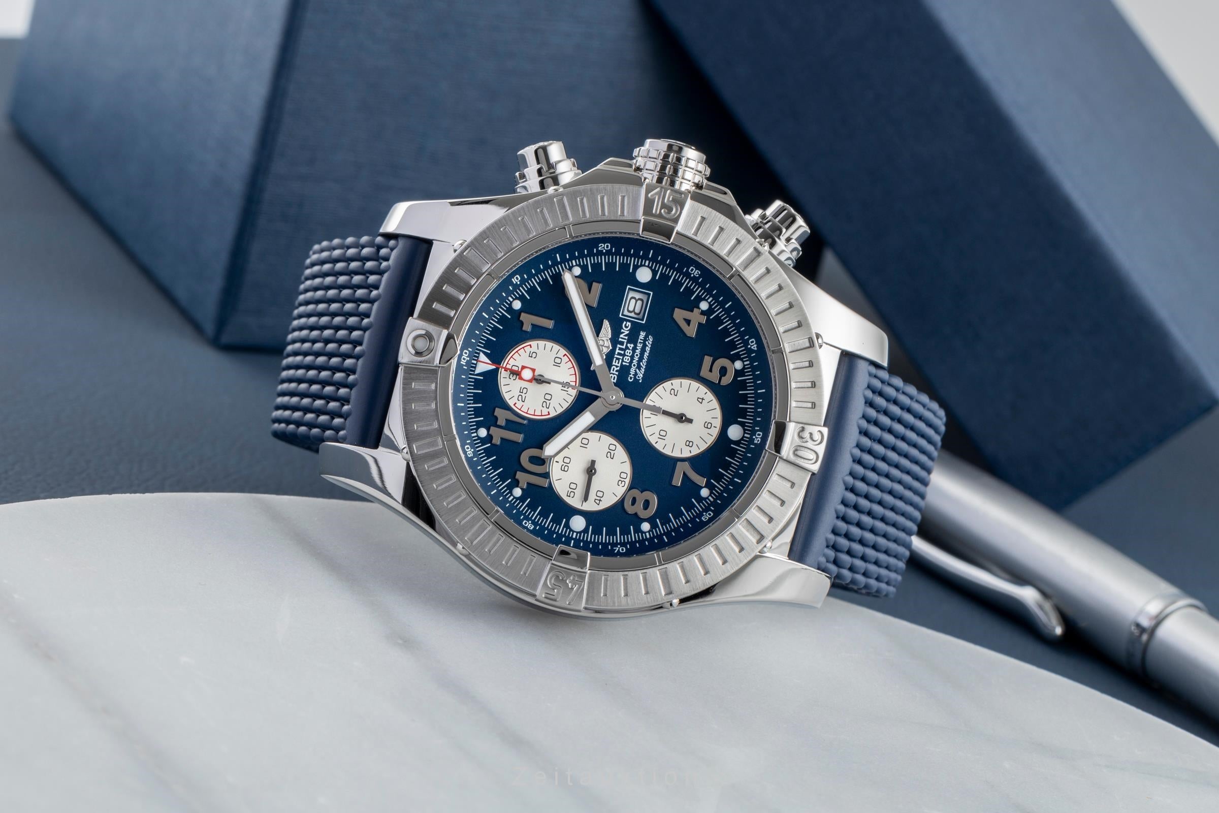 Breitling Super Avenger chronograph steel automatic Kal. B13 Ref