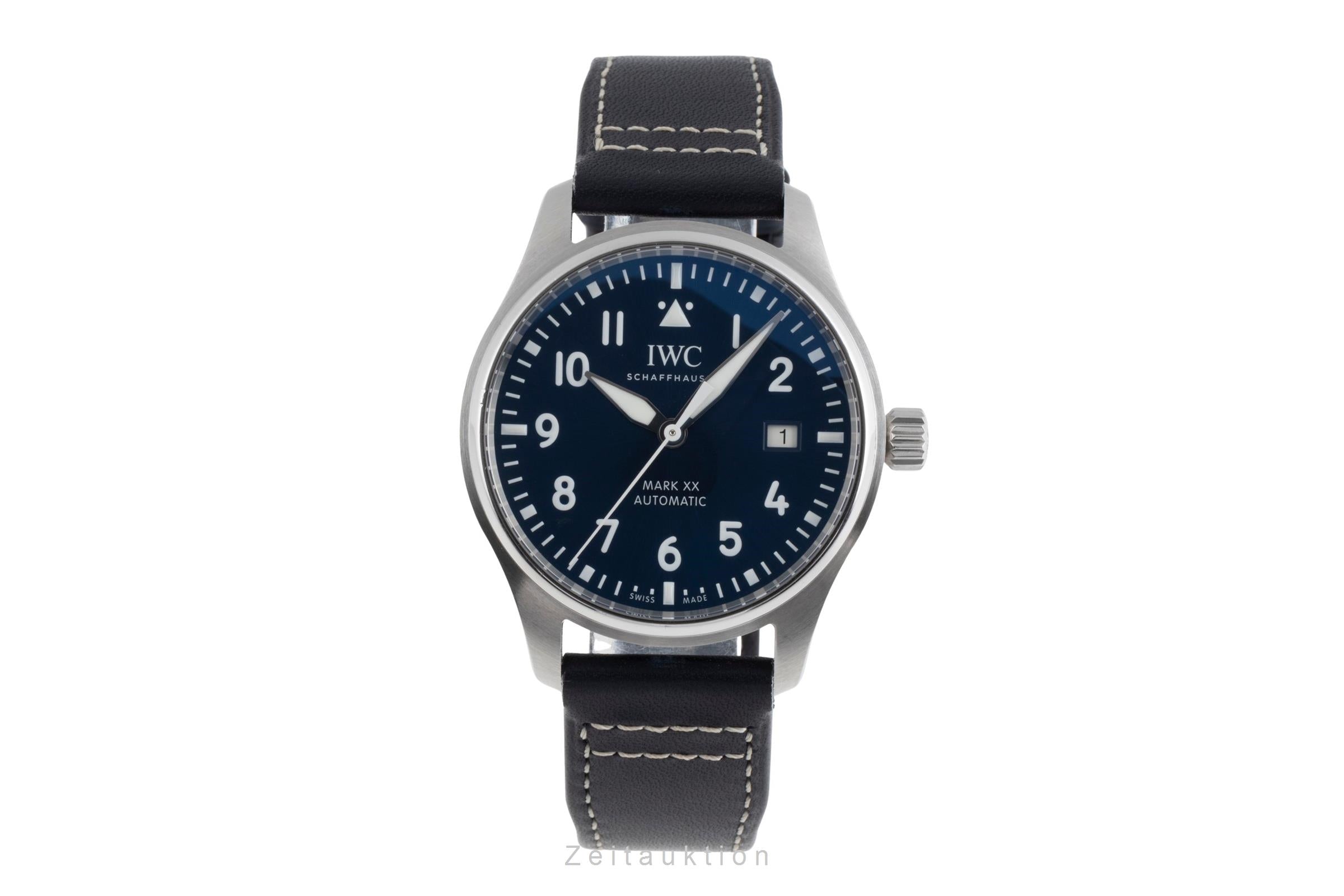 IWC Pilot Mark XX Blue Dial Stahl Automatik Herrenuhr Ref. IW328203 NP: 5700,- € [2502918]