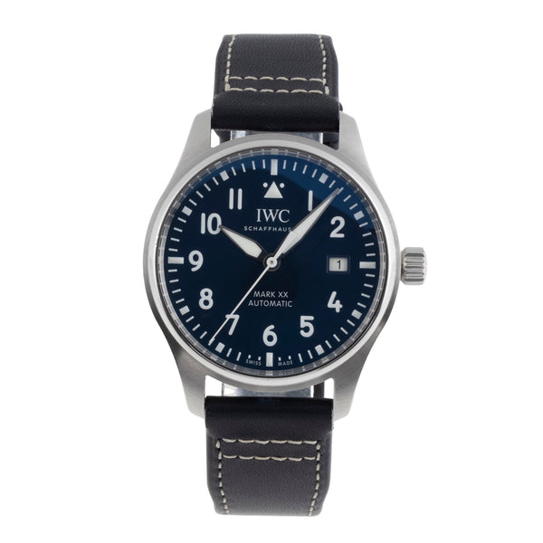 IWC Pilot Mark XX Blue Dial Stahl Automatik Herrenuhr Ref. IW328203 NP: 5700,- € [2502918]