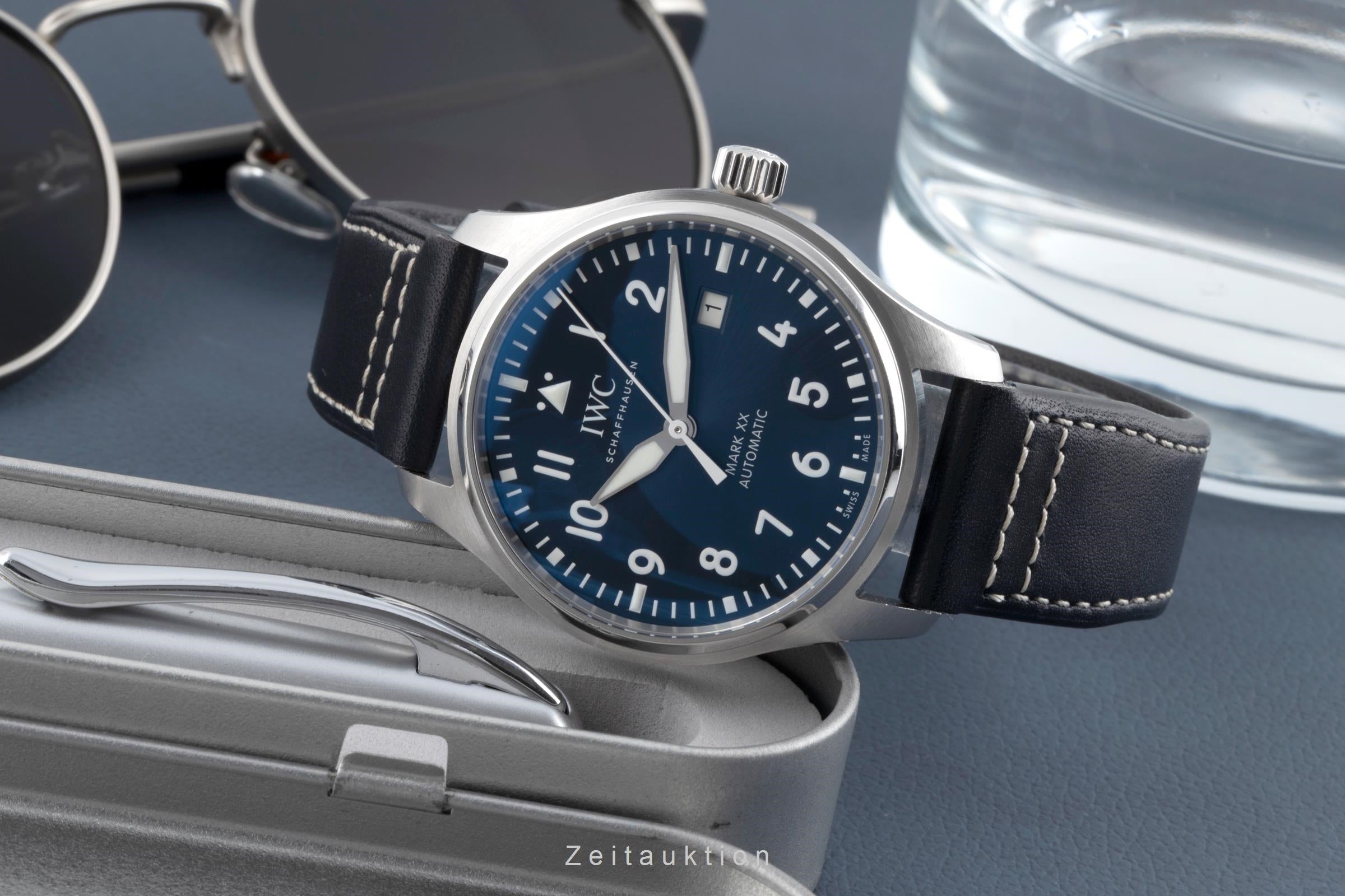 IWC Pilot Mark XX Blue Dial Stahl Automatik Herrenuhr Ref. IW328203 NP: 5700,- € [2502918]