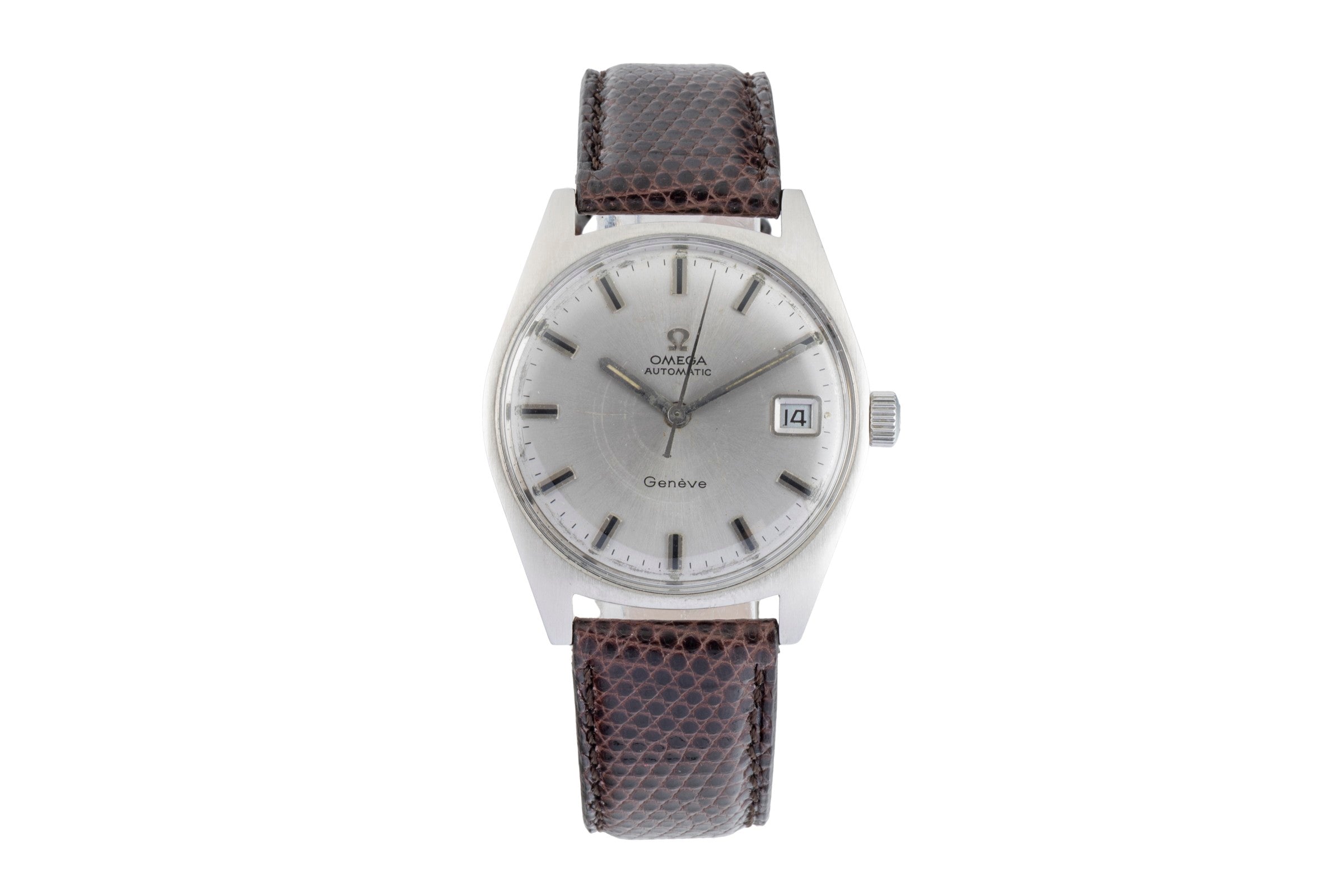 Omega Geneve acero automático reloj para caballeros 166.041 Vintage  [2502922]
